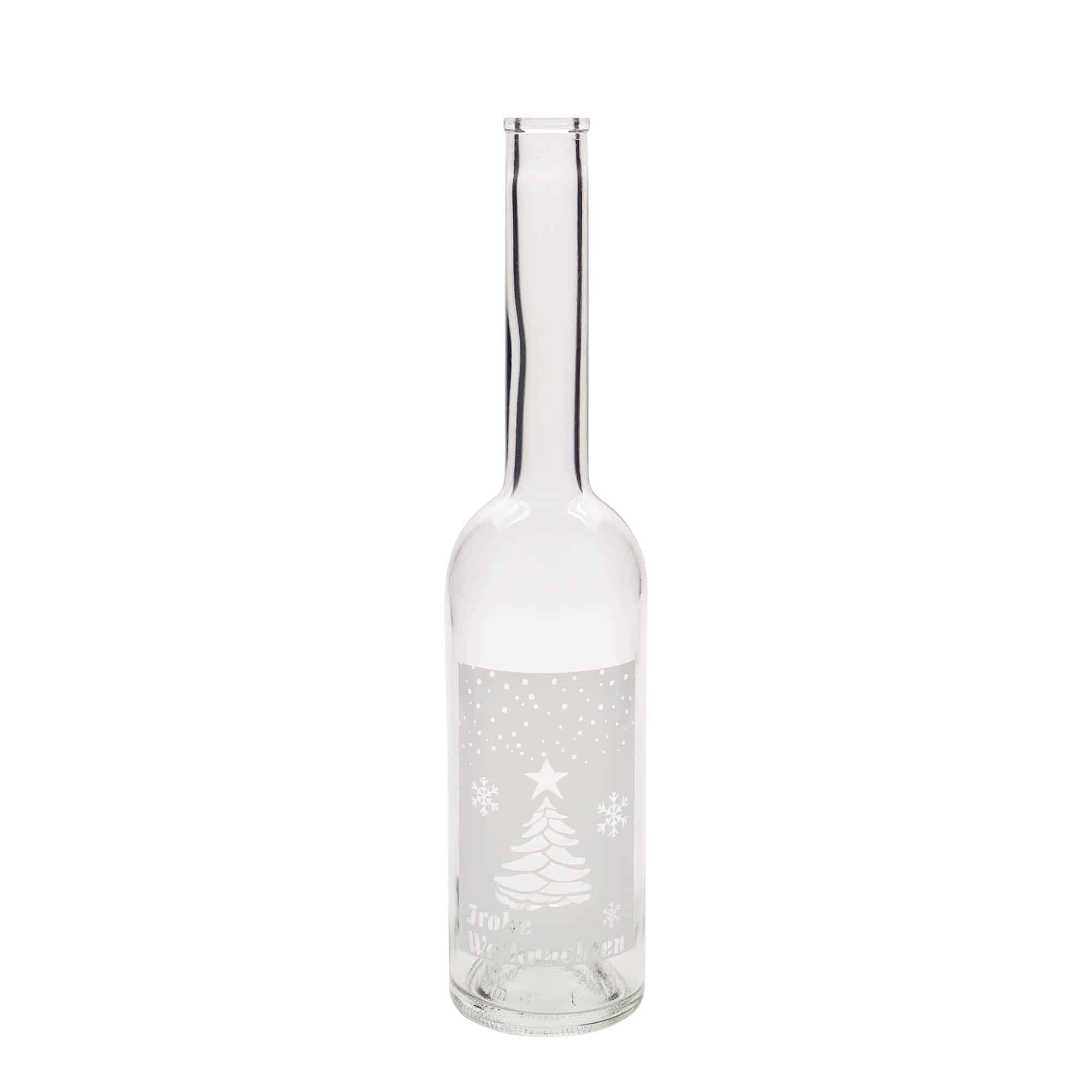 Staklena flaša 500 ml 'Opera', motiv: Bijeli Božić, otvor: Pluto Staklena flaša 500 ml 'Opera', motiv: Bijeli Božić, otvor: Pluto