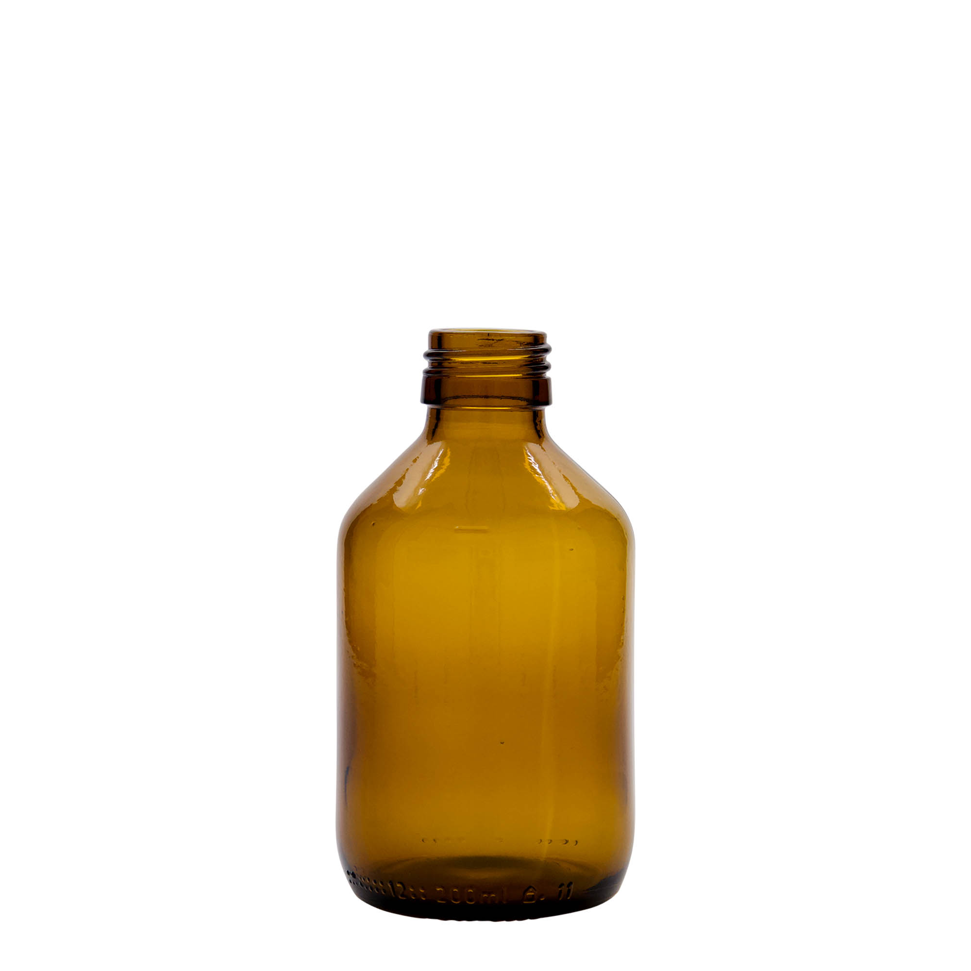 200 ml medicinska bočica, smeđa, staklo, grlo: PP 28