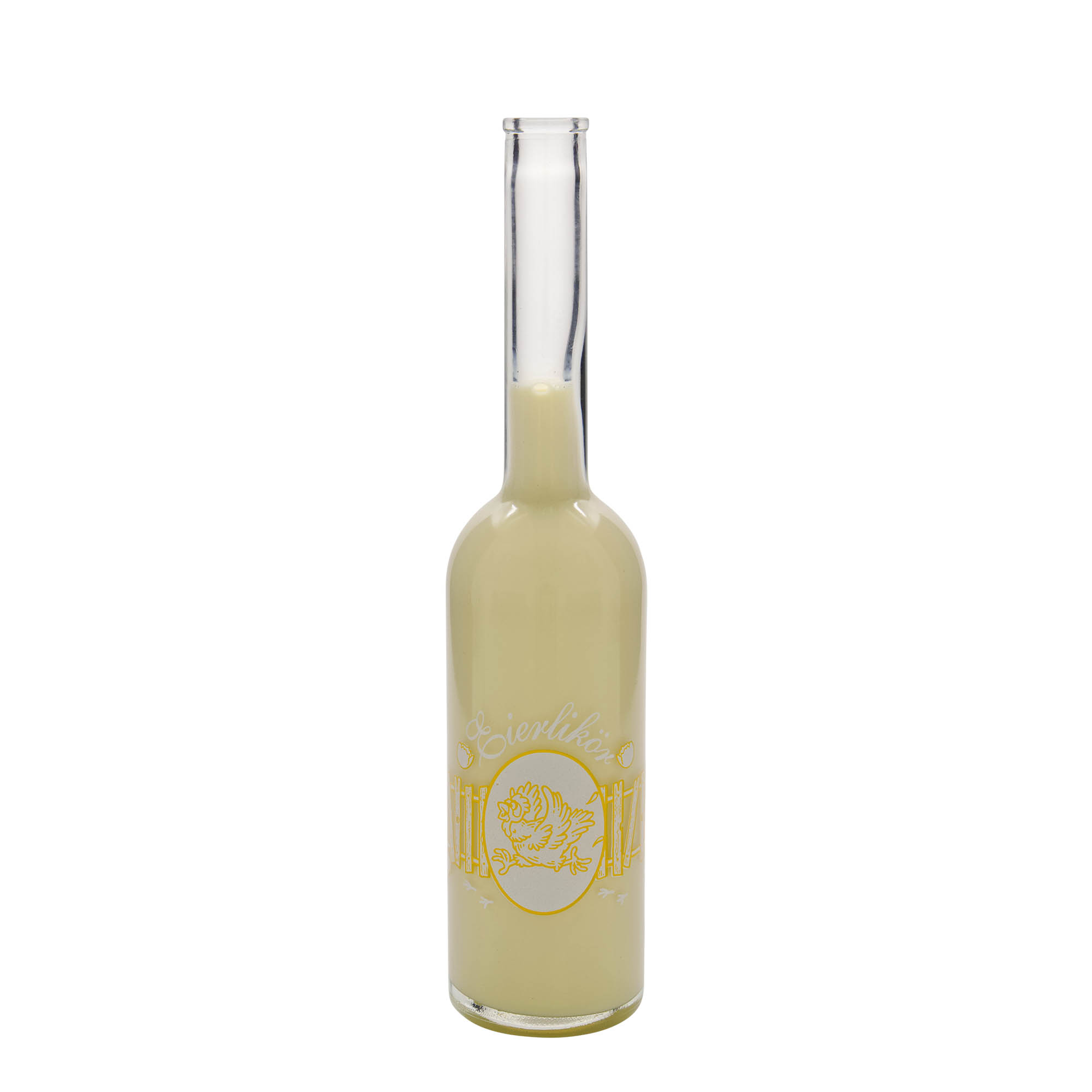 500 ml staklena boca 'Opera', motiv: liker od jaja, grlo: pluta 500 ml staklena boca 'Opera', motiv: liker od jaja, grlo: pluta