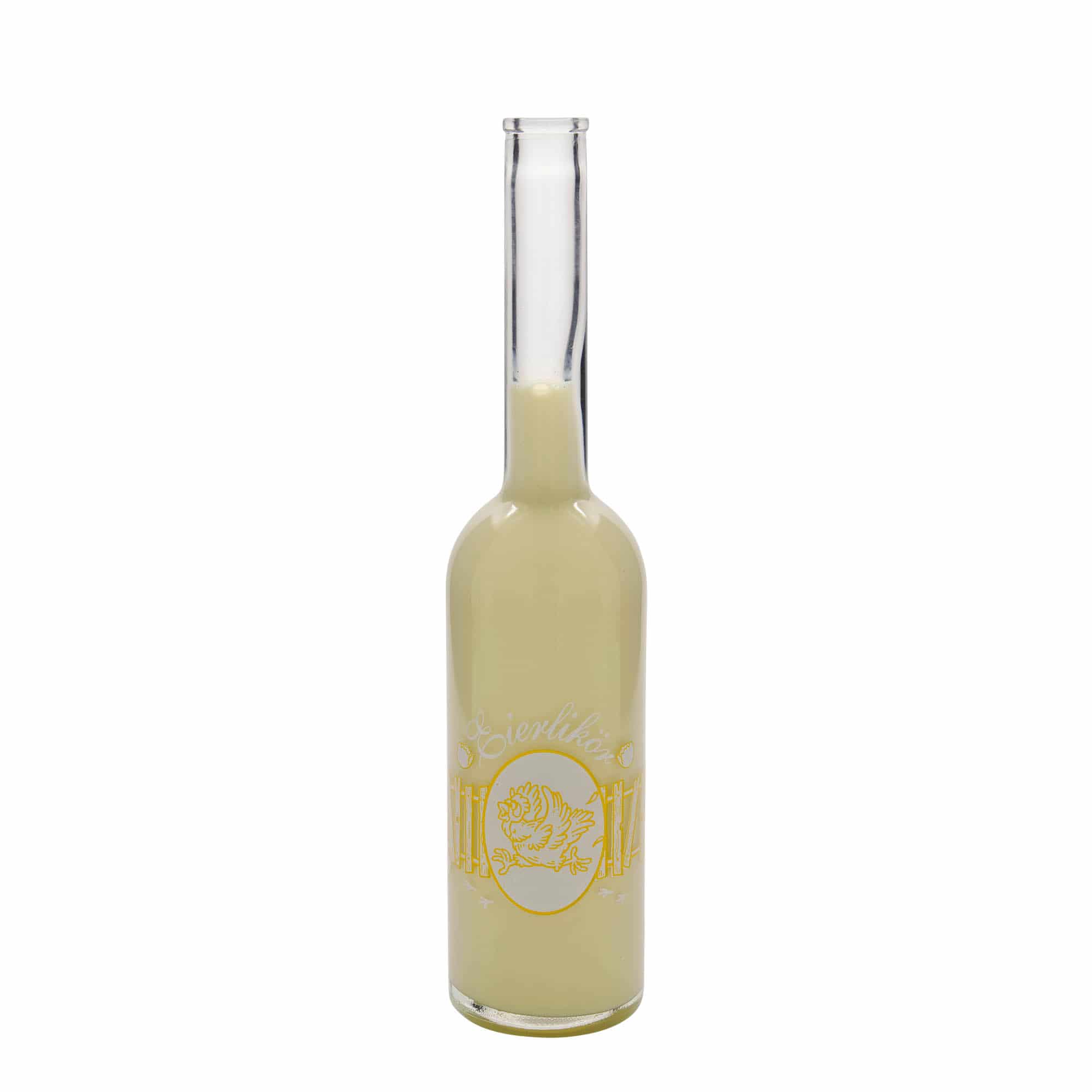 500 ml staklena boca „Opera“, motiv: liker od jaja, grlo: pluta