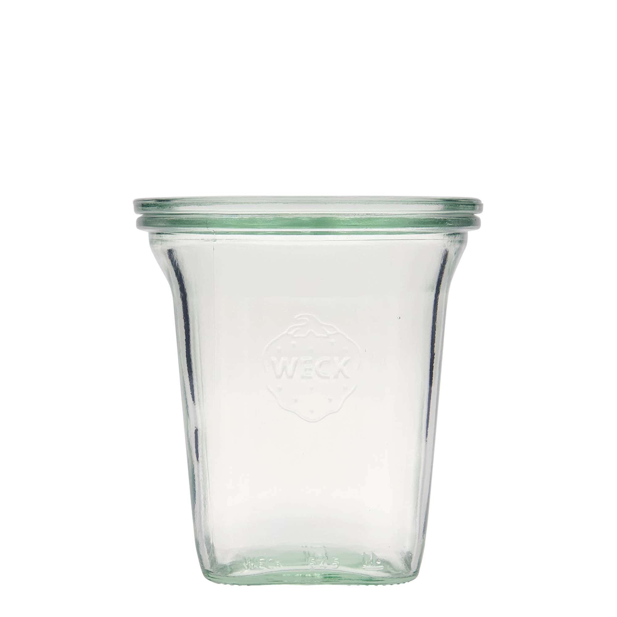 WECK kvadratna staklenka 545 ml, kvadratna, otvor: Okrugli rub WECK kvadratna staklenka 545 ml, kvadratna, otvor: Okrugli rub