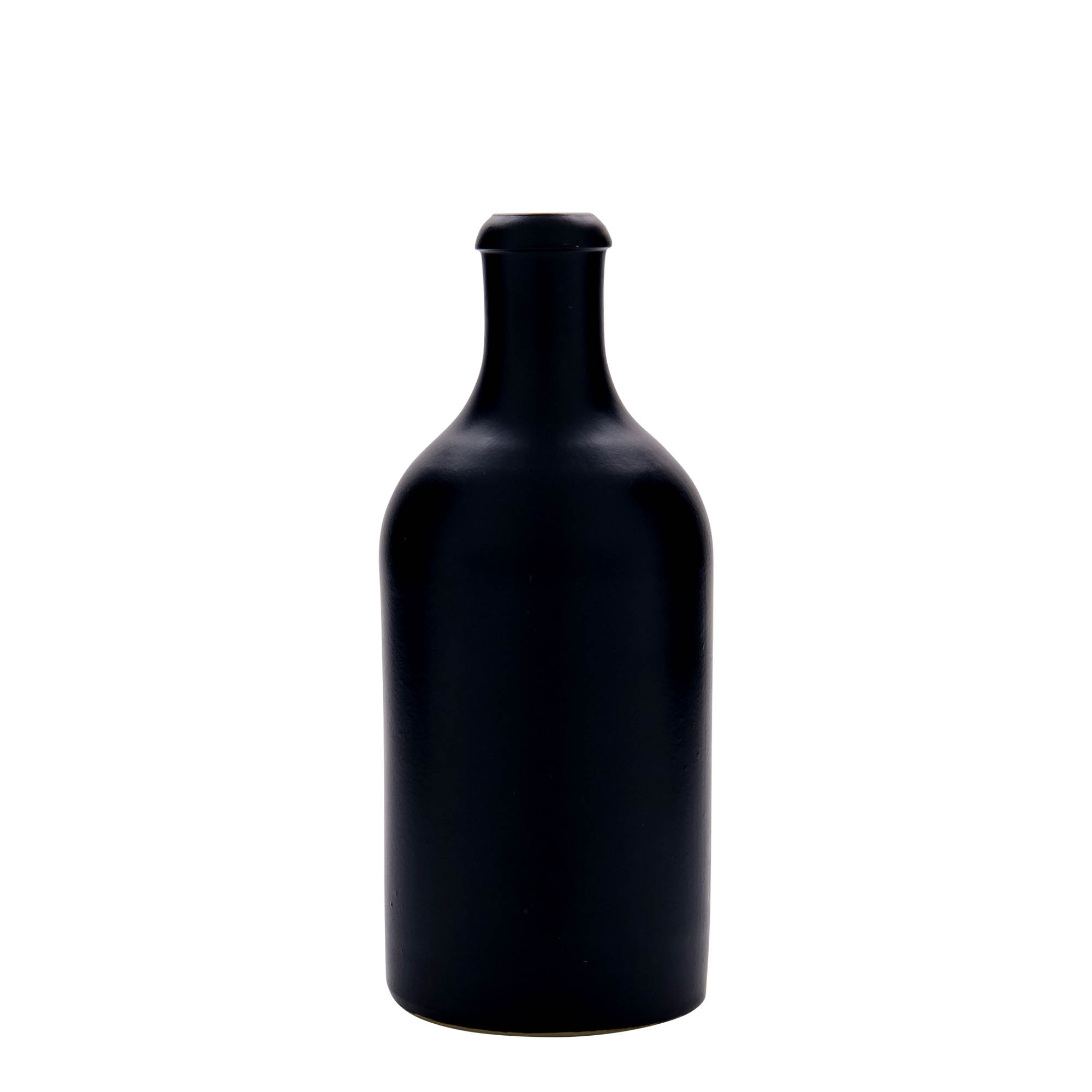 500 ml glineni vrč, kamenina, crni, grlo: pluta