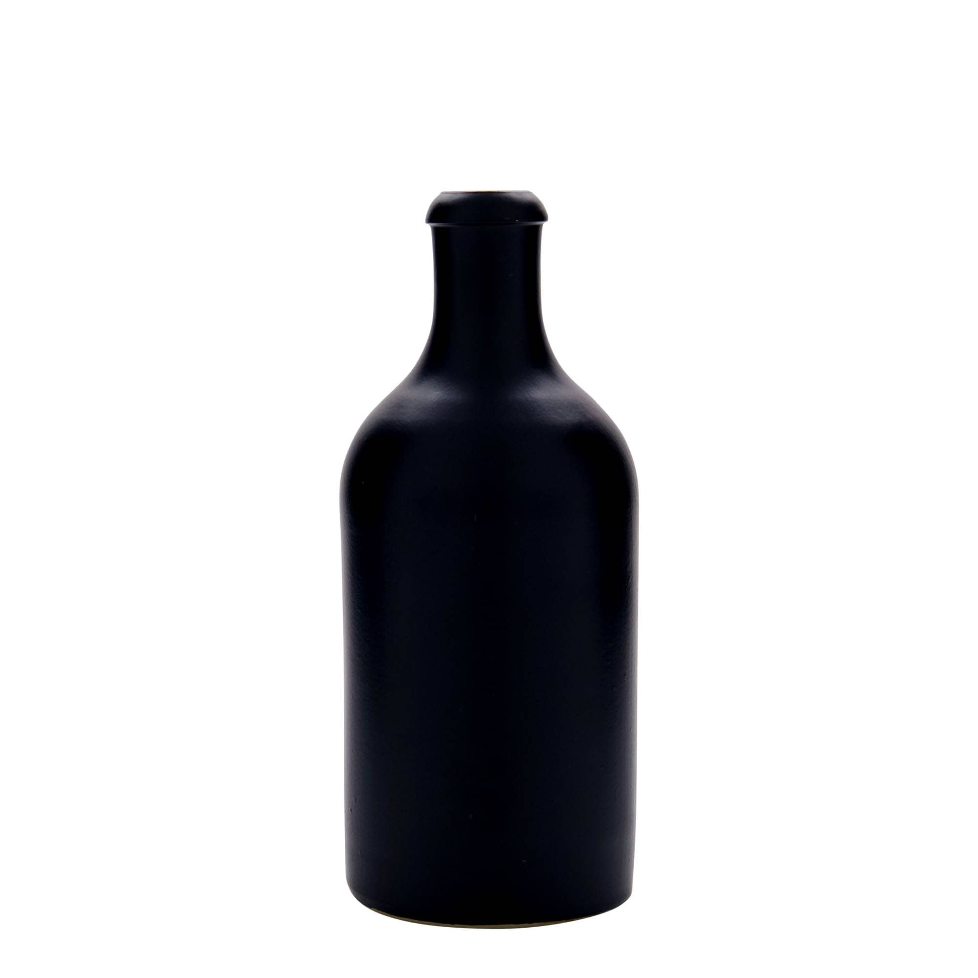 500 ml glineni vrč, kamenina, crni, grlo: pluta