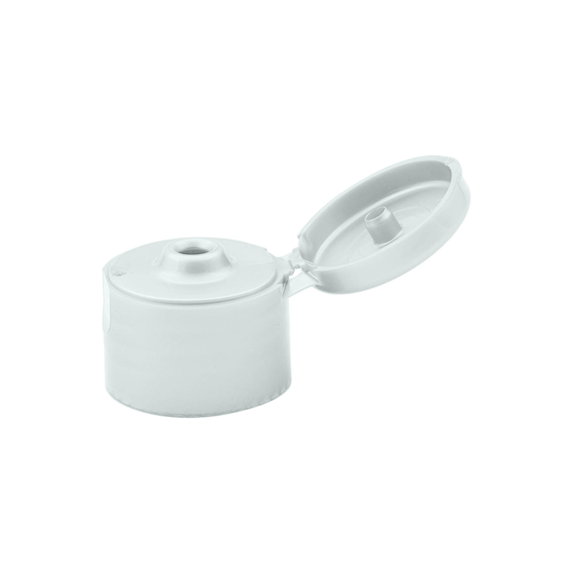 Zatvarač sa navojem, preklopni šarnir, PP-plastika, srebrna, za otvor: 24/410 Zatvarač sa navojem, preklopni šarnir, PP-plastika, srebrna, za otvor: 24/410