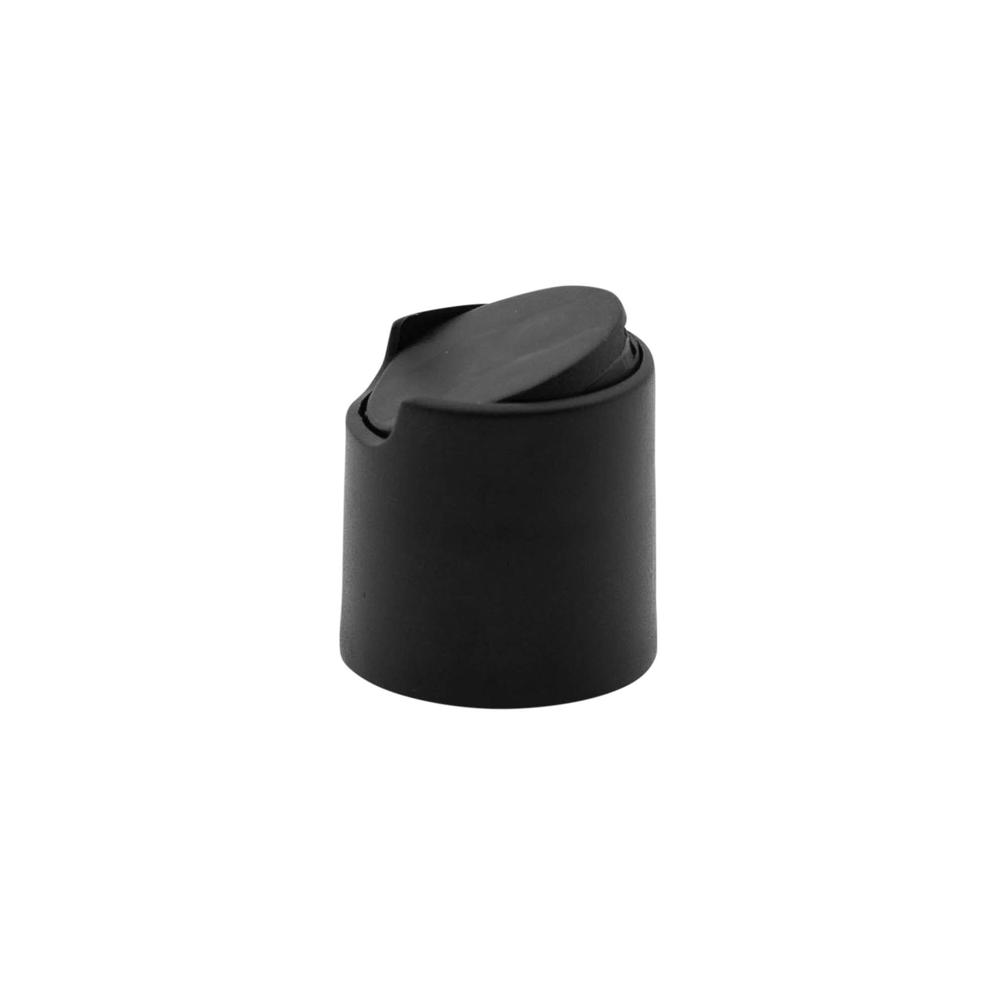 Zatvarač na navoj Disc Top, PP plastika, crni, za grlo: 24/410 Zatvarač na navoj Disc Top, PP plastika, crni, za grlo: 24/410