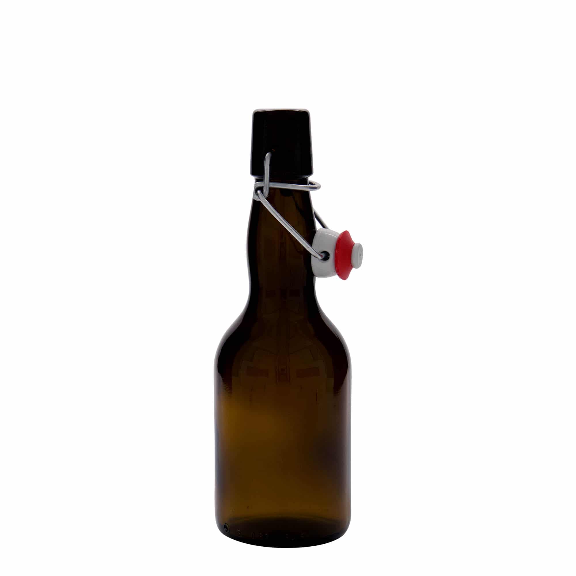 Flaša za pivo sa proširenim vratom 330 ml, staklo, smeđa, otvor: Zatvarač sa žicom