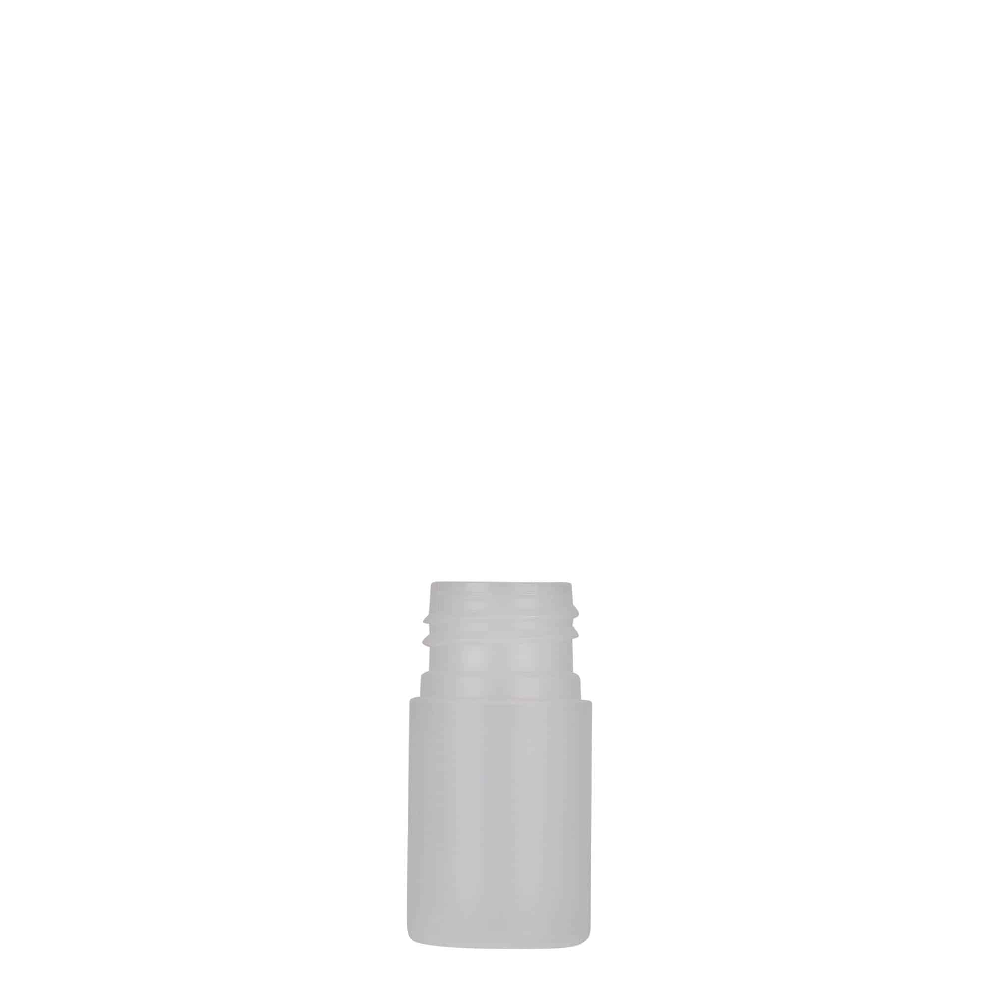 15 ml plastična bočica 'Tuffy', HDPE, prirodna boja, grlo: 24/410