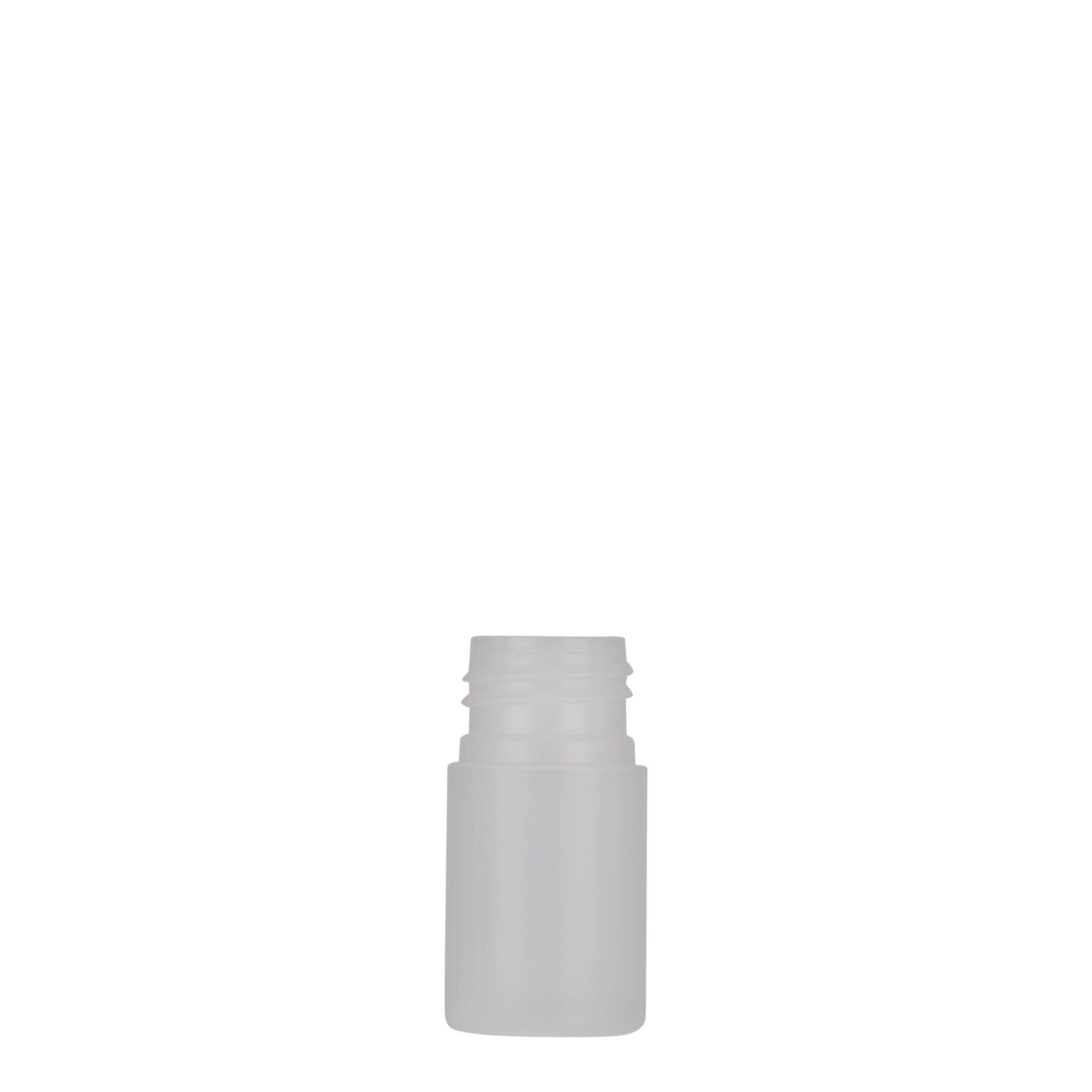 15 ml plastična bočica „Tuffy“, HDPE, prirodna boja, grlo: 24/410