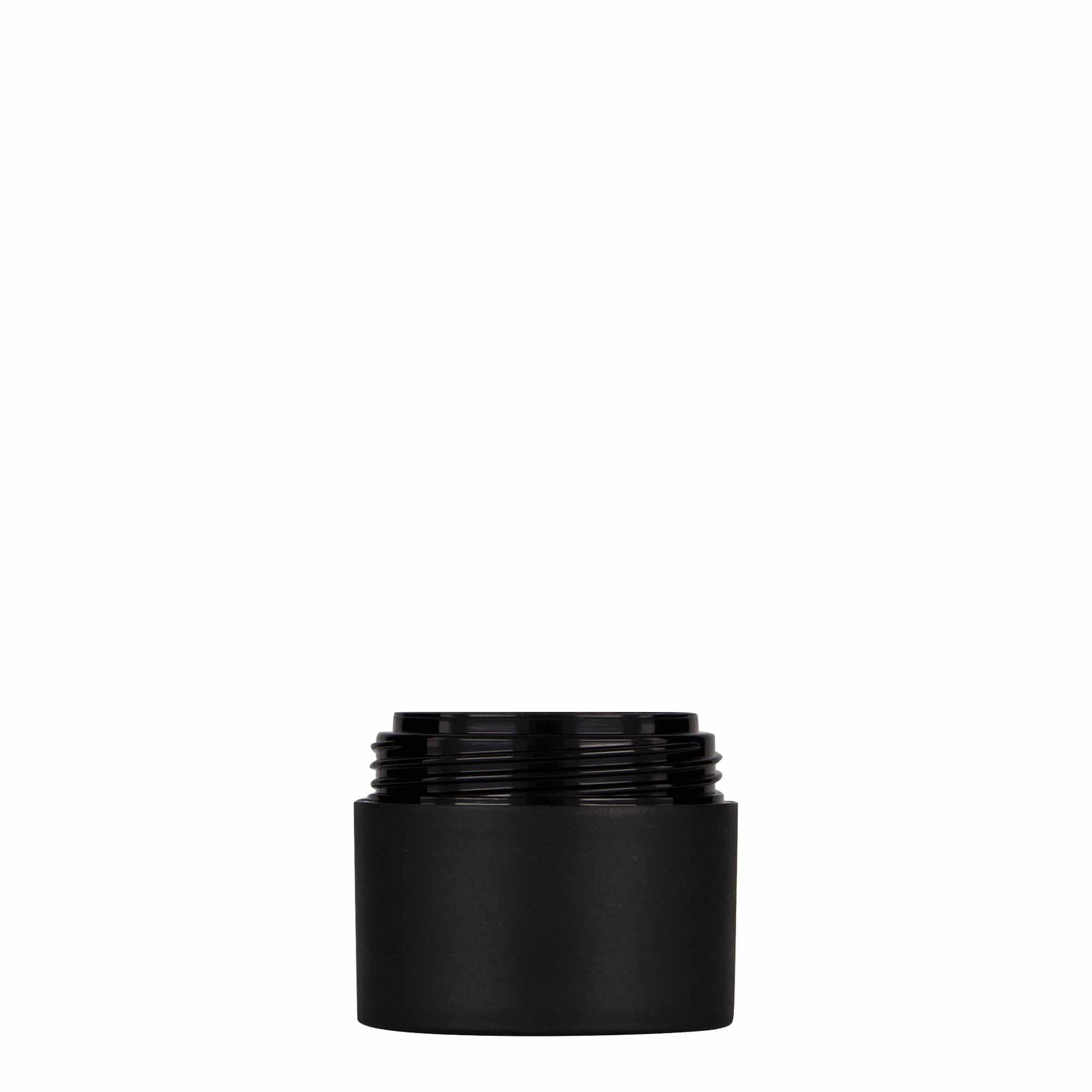 Plastična posuda 30 ml 'Antonella', PP, crna, otvor: Navojni zatvarač Plastična posuda 30 ml 'Antonella', PP, crna, otvor: Navojni zatvarač
