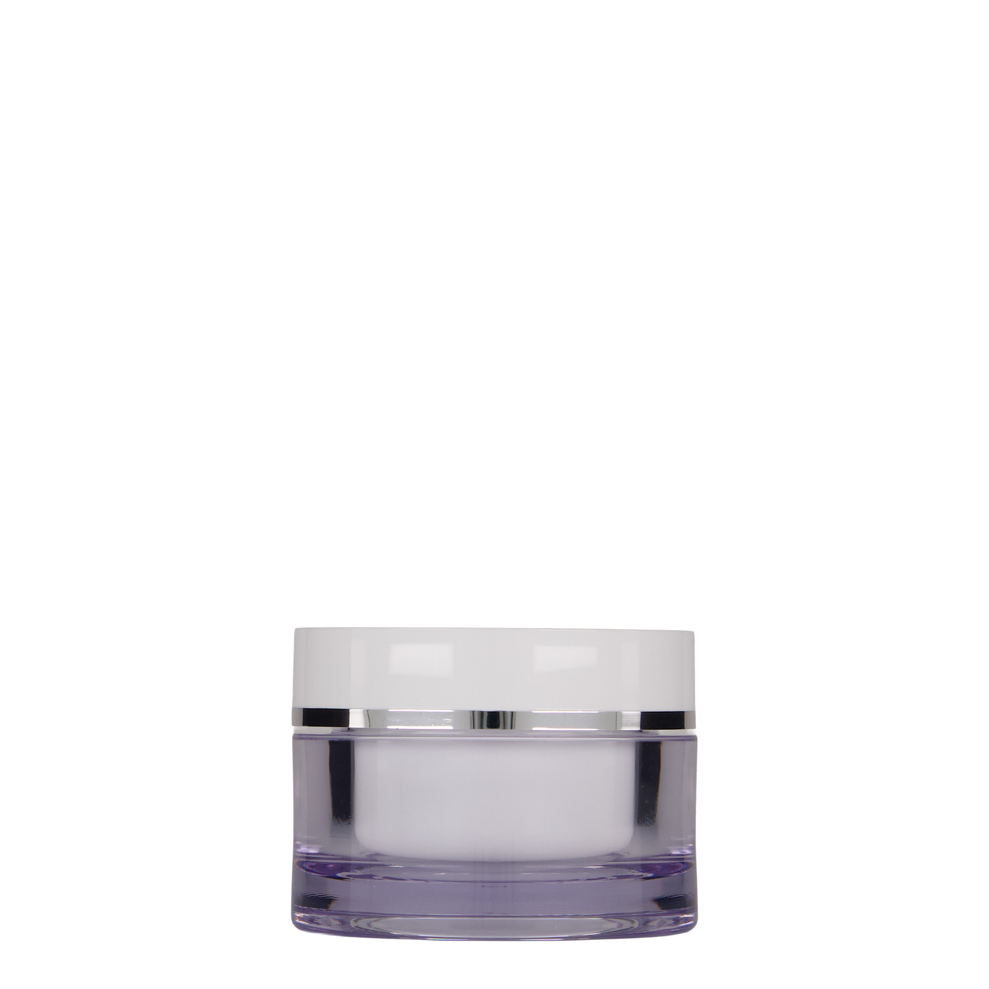 50 ml teglica, SAN-plastika, bijela, otvor: navojni poklopac
