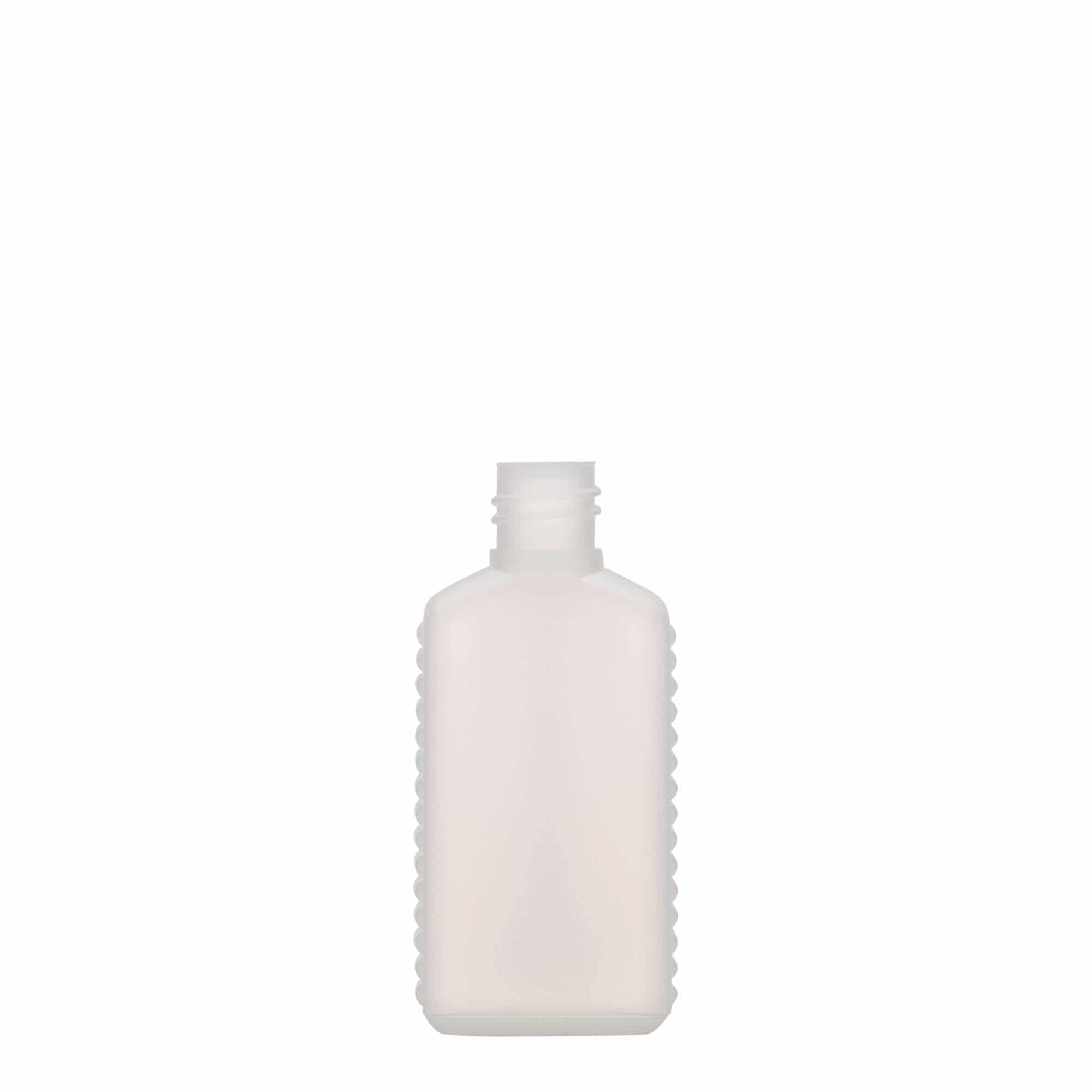 50 ml kanister boca uskog grla, pravougaona, HDPE-plastika, prirodna boja, otvor: DIN 18