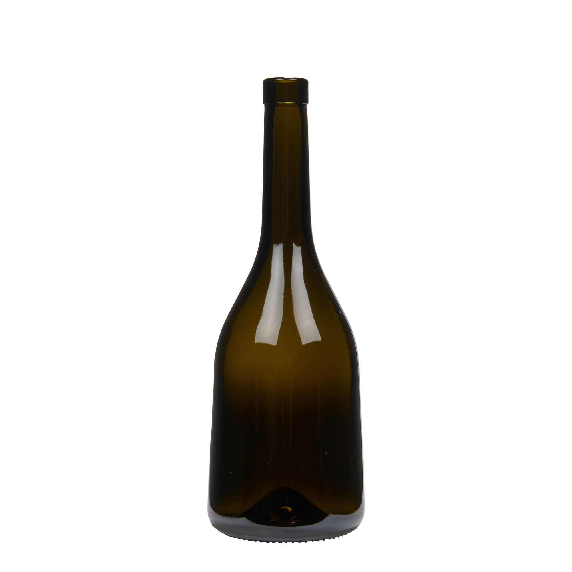 750 ml staklena boca 'Rustica', antikno zelena, grlo: pluta