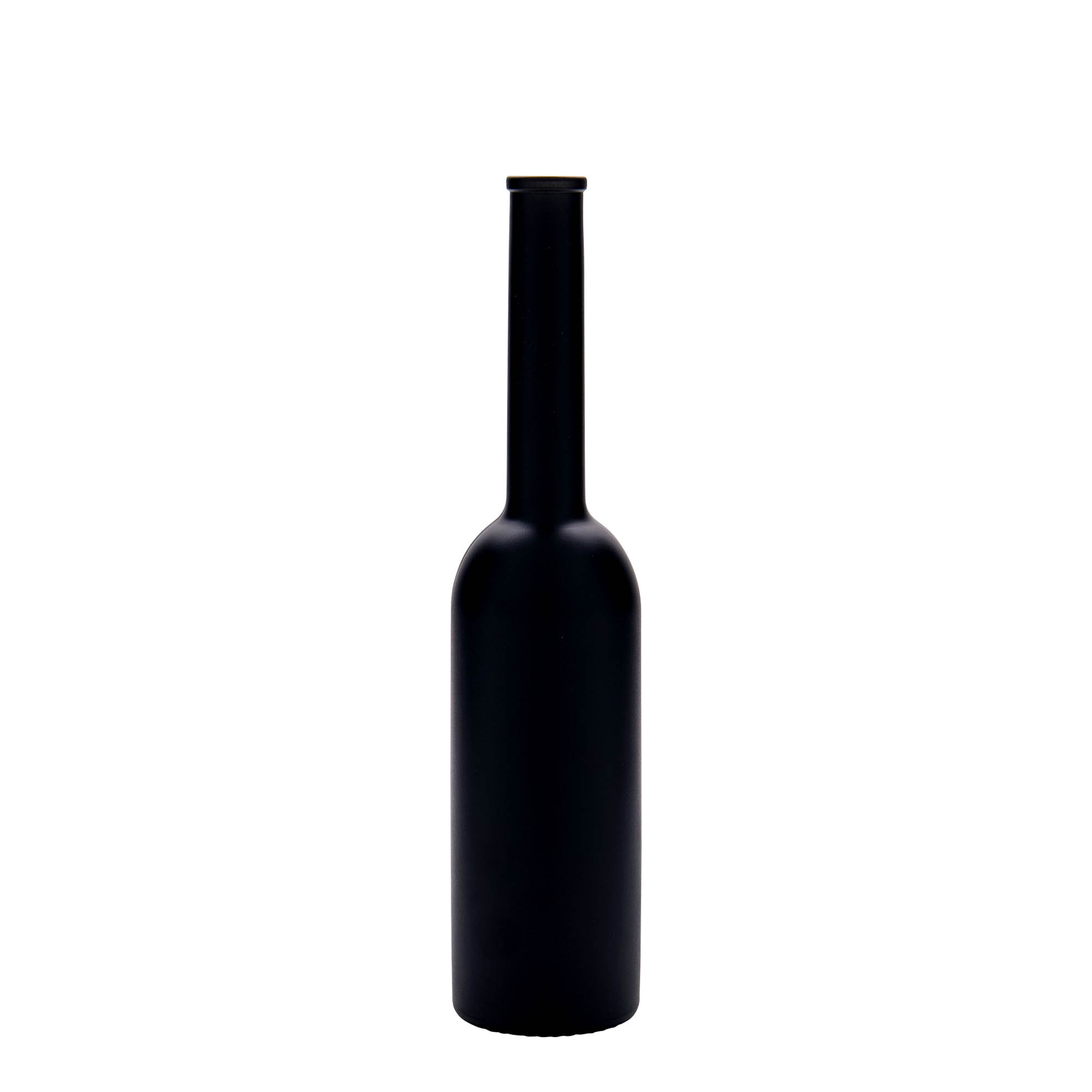200 ml staklena boca 'Opera', crna, grlo: čep