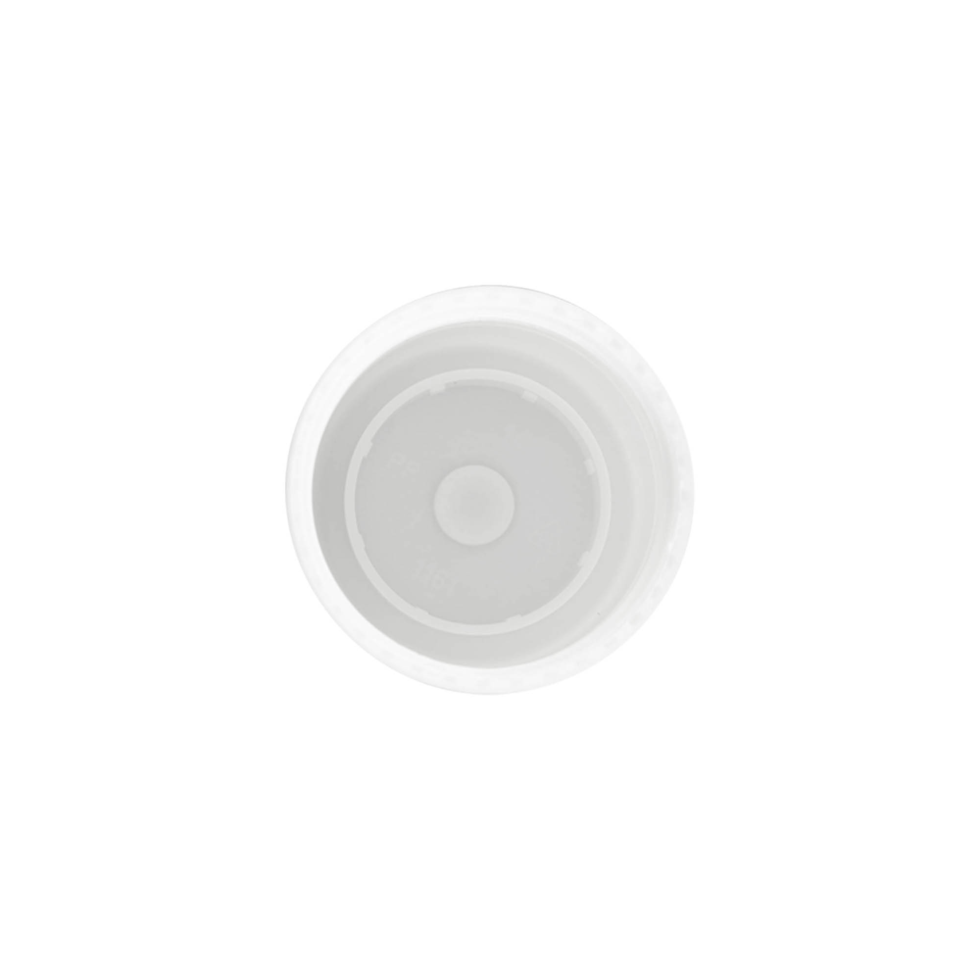 Čep za 50 ml roll-on bocu, PP plastika, bijeli, za otvor: navojni zatvarač