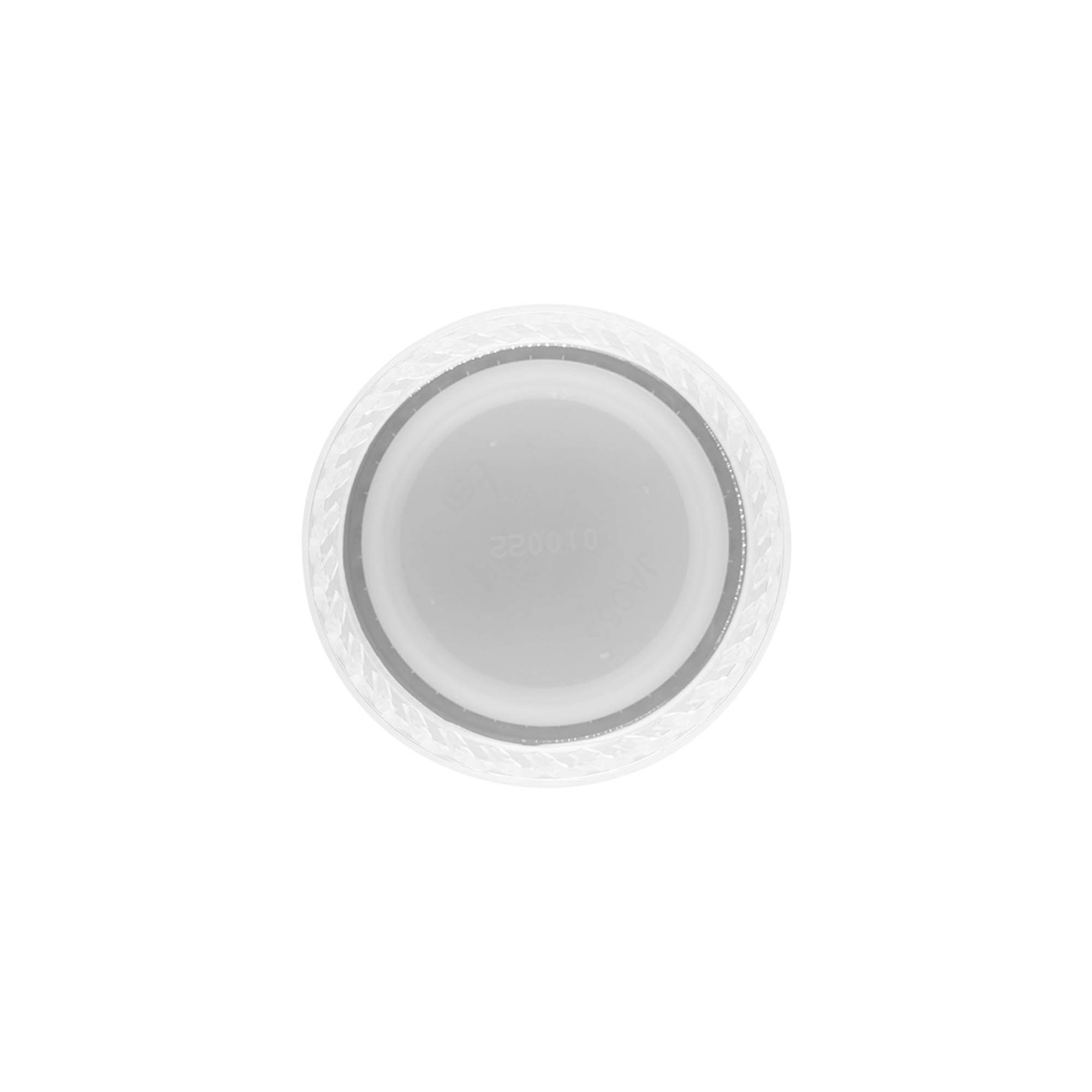 Navojni zatvarač sa dvostrukim navojem, PE plastika, bijela, za otvor: PET 38 mm