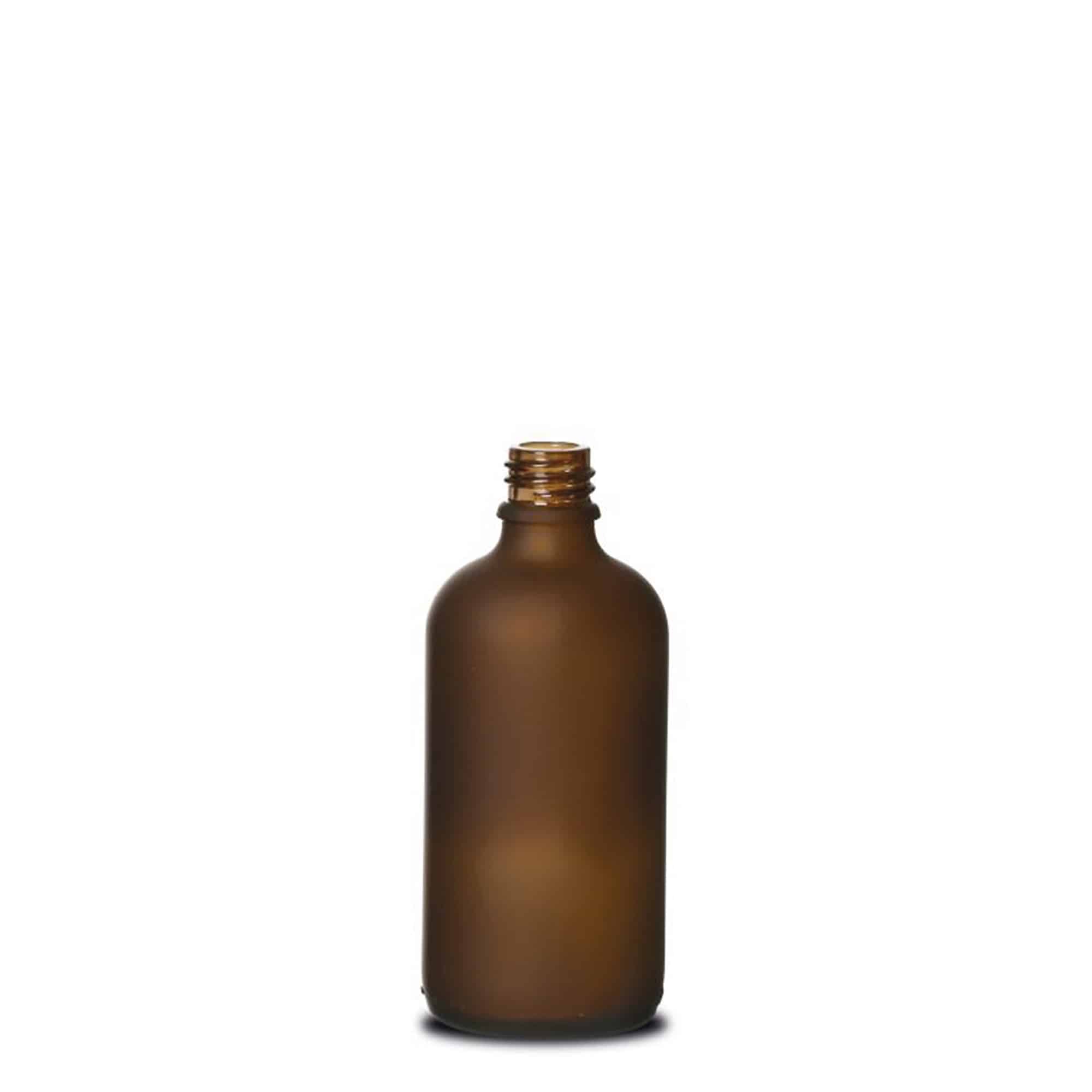 100 ml medicinska bočica, staklo, smeđa matirana, grlo: DIN 18