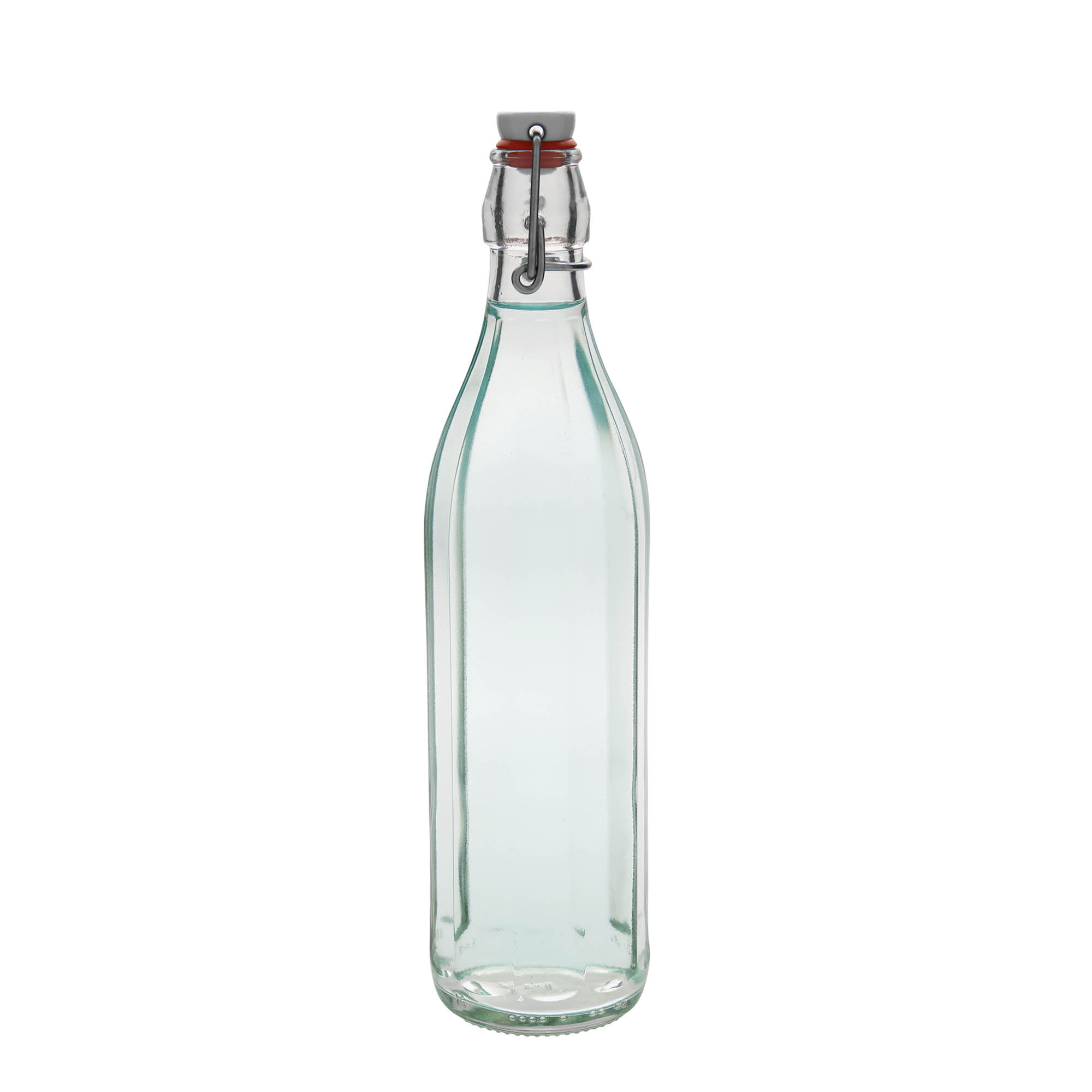 750 ml staklena boca „Bravo“, desetostrana, otvor: zatvarač sa kopčom