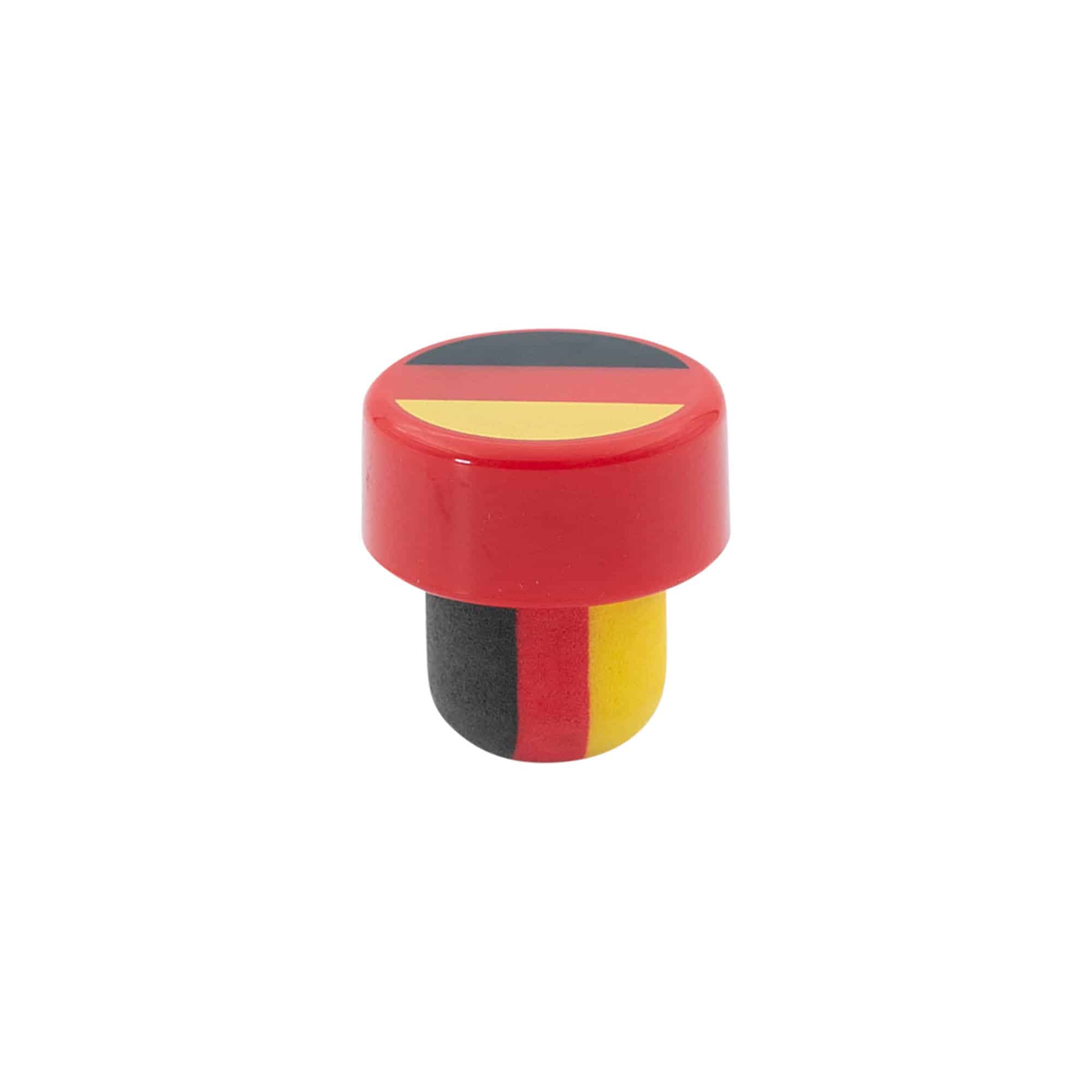 Čep za dršku 19 mm „Deutschland“, plastika, višebojni, za otvor: pluta