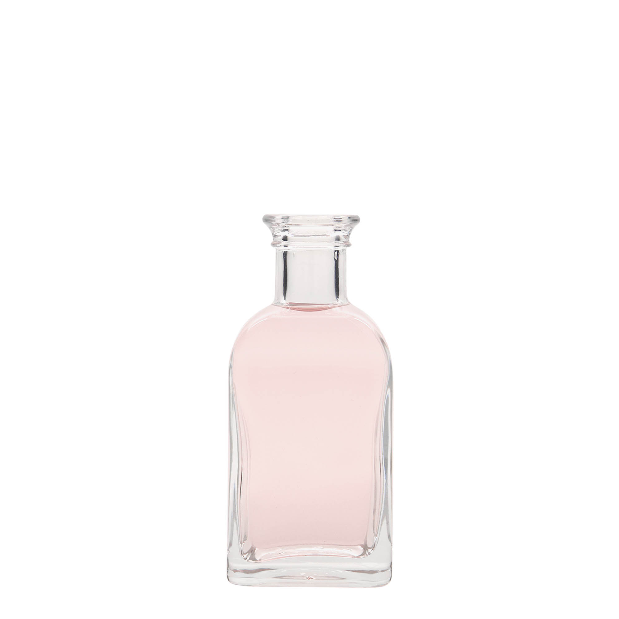 100 ml staklena boca Apotheker Carré, kvadratna, grlo: pluta