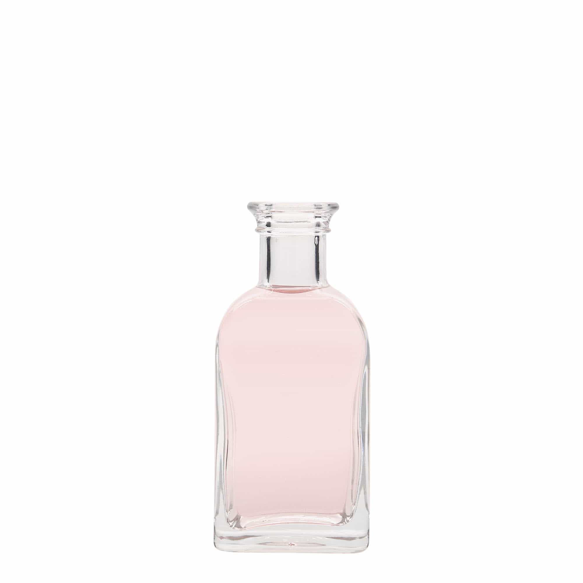 100 ml staklena boca Apotheker Carré, kvadratna, grlo: pluta