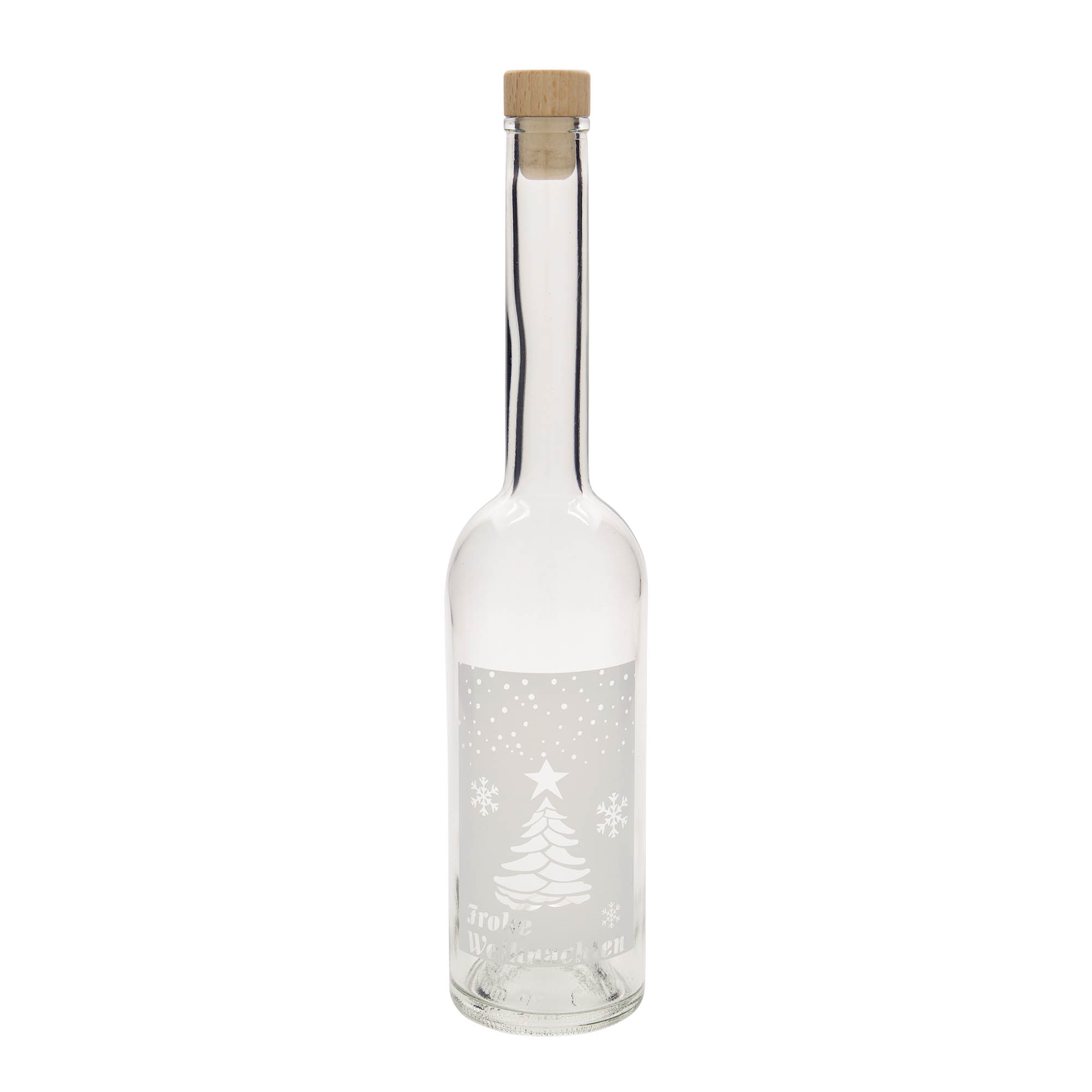500 ml staklena boca 'Opera', motiv: Bijeli Božić, otvor: plutani čep 500 ml staklena boca 'Opera', motiv: Bijeli Božić, otvor: plutani čep