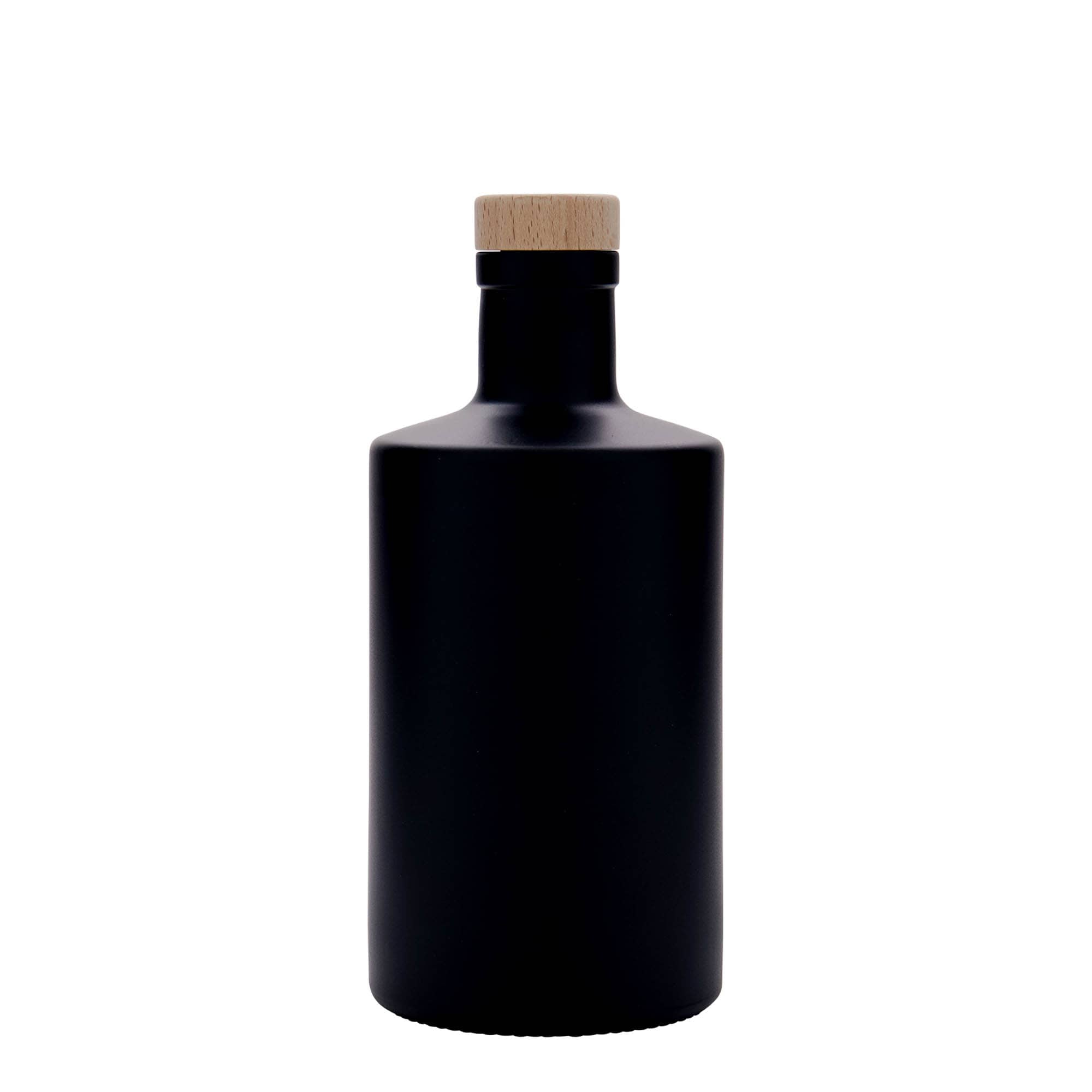 500 ml staklena boca „Caroline“, crna, grlo: pluta