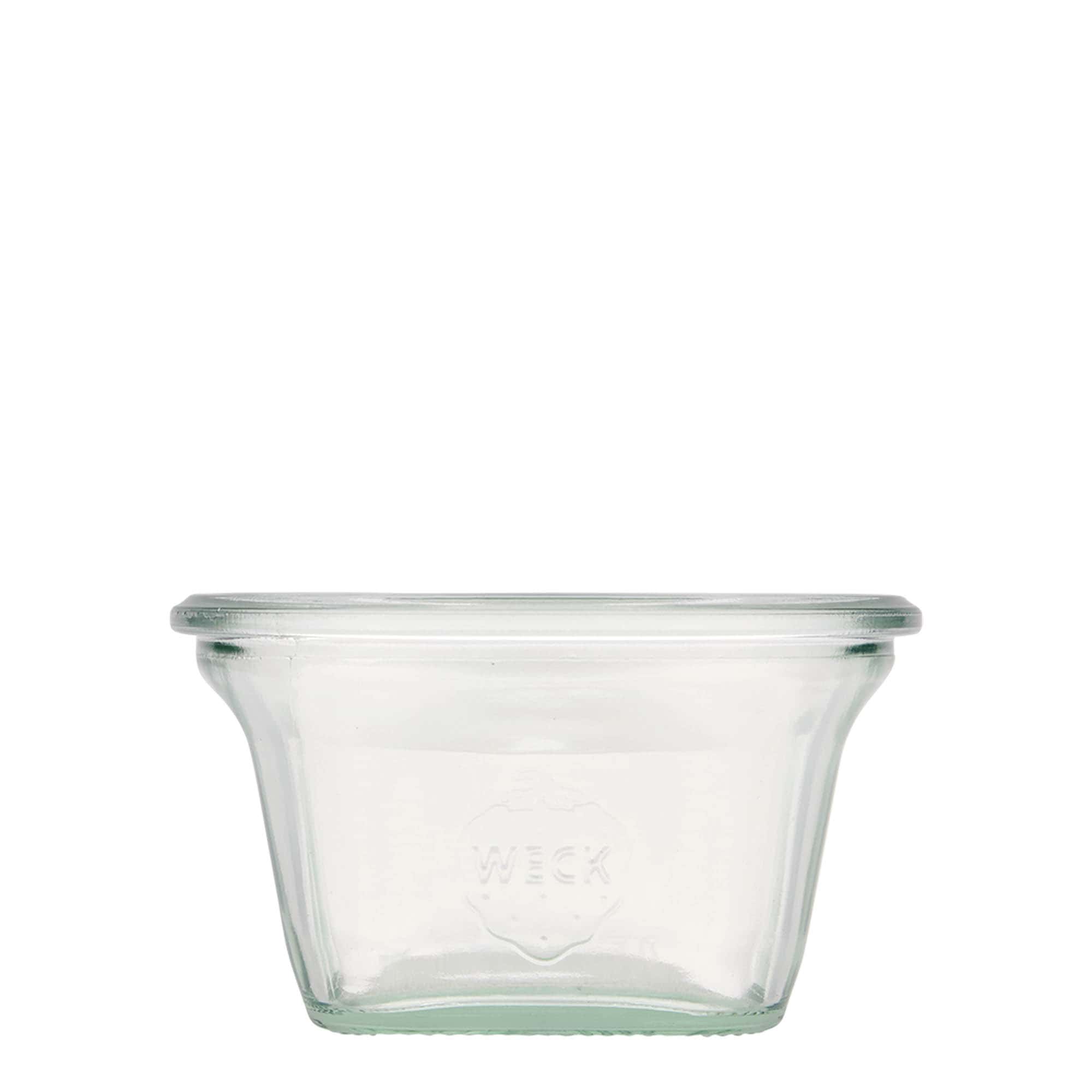 290 ml WECK Quadro staklena tegla, kvadratna, otvor: okrugli rub