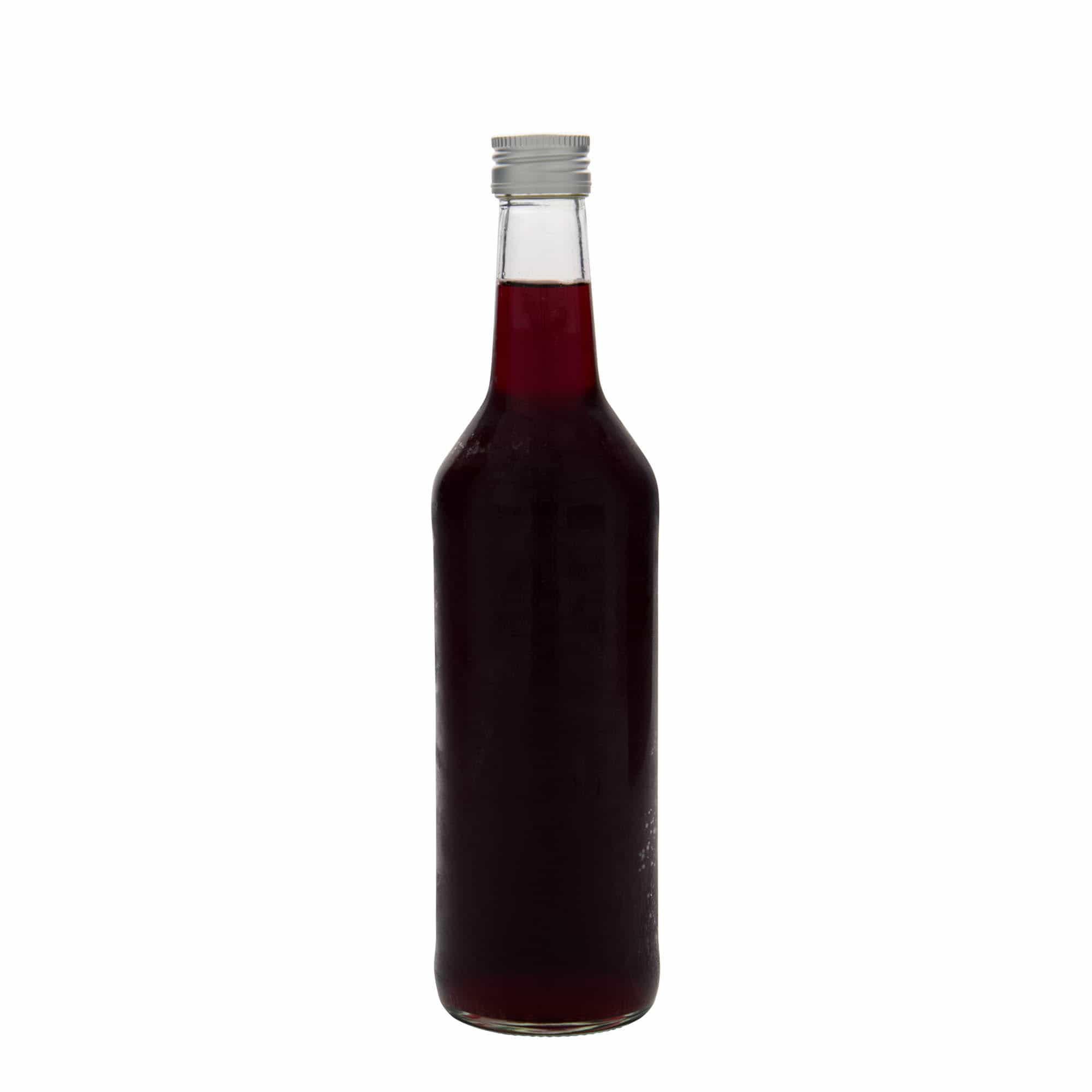 Staklena flaša sa ravnim vratom 500 ml, otvor: PP 28