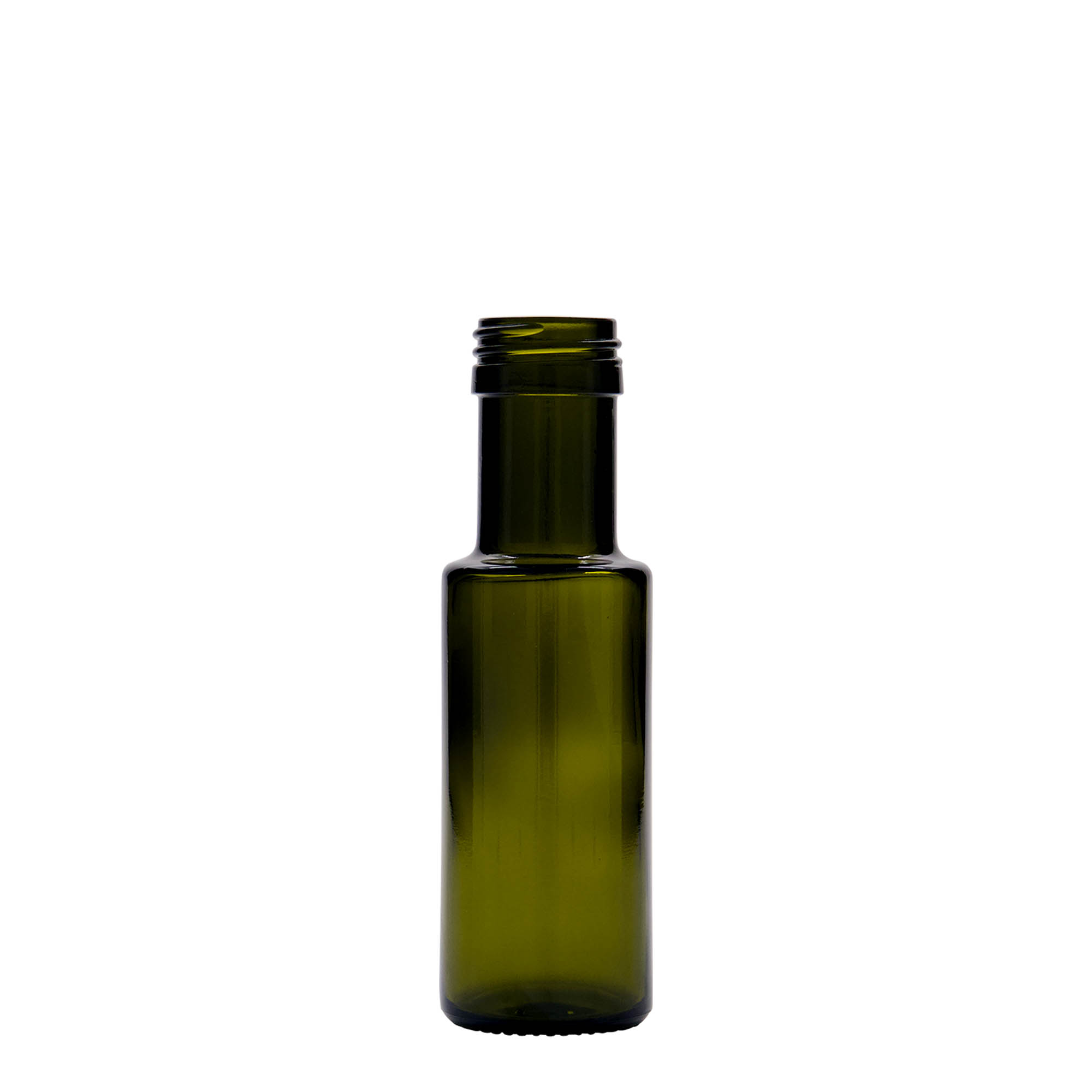 100 ml staklena boca 'Dorica', antikno zelena, grlo: PP 31,5