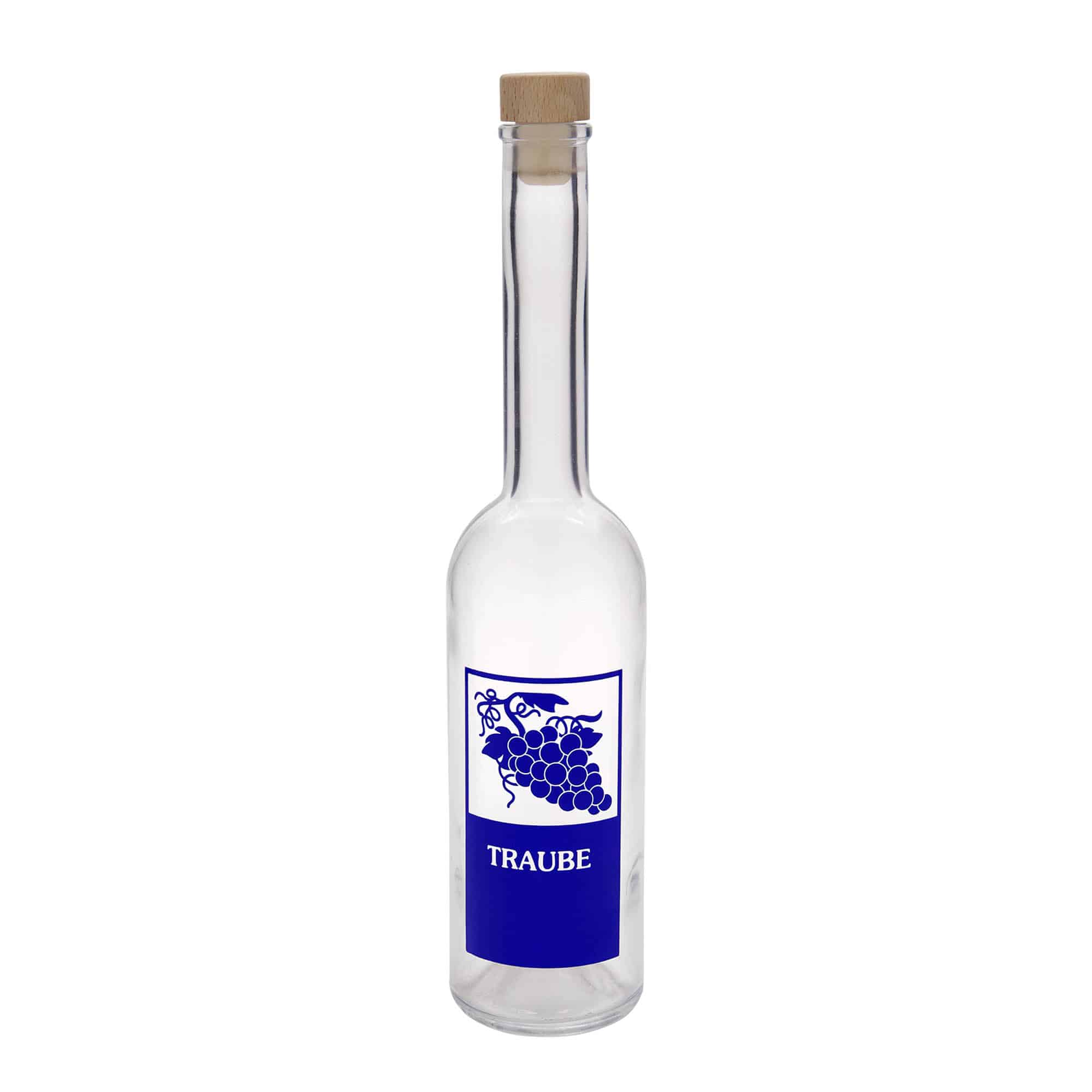 Staklena flaša 500 ml 'Opera', motiv: Grožđe, otvor: Pluto