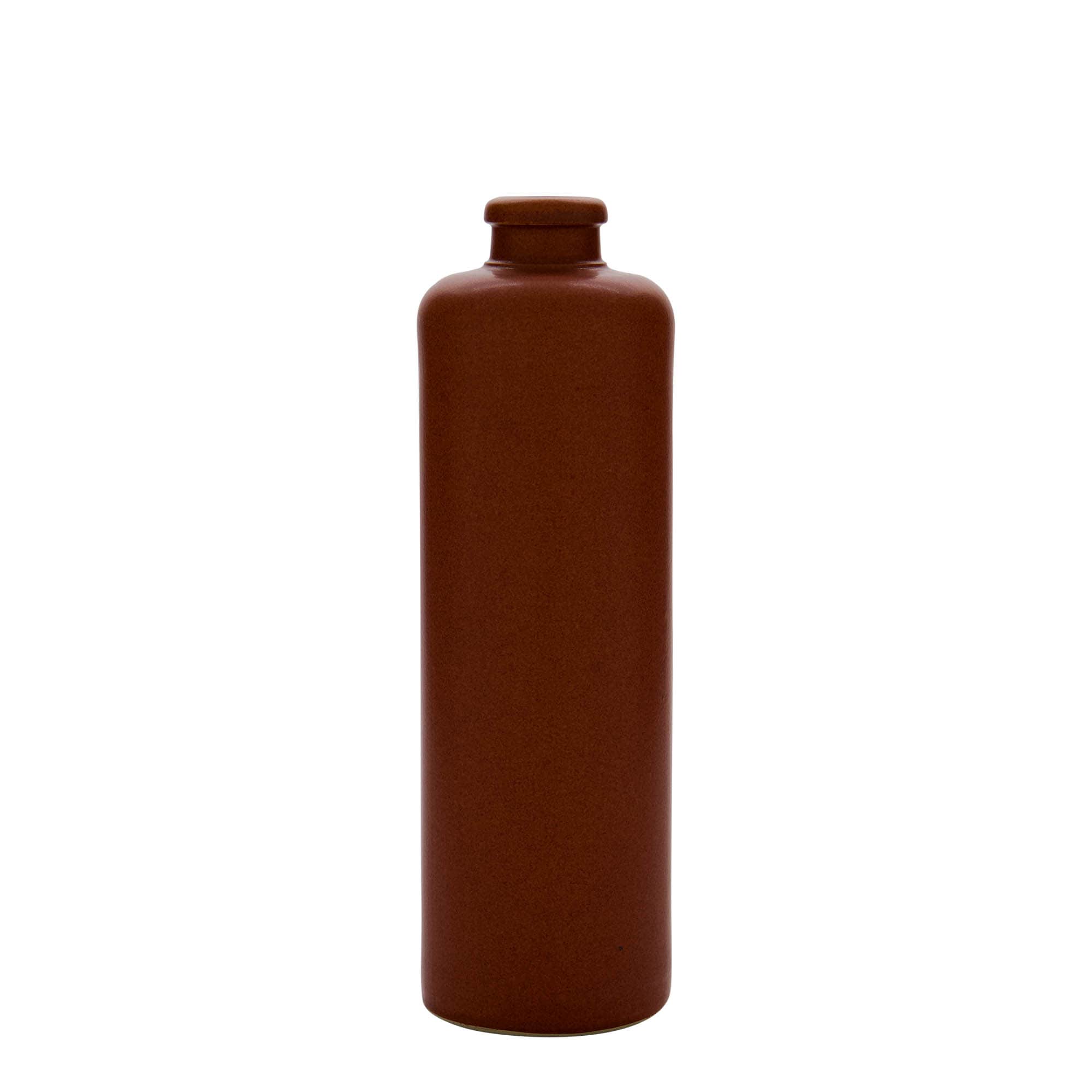 500 ml glineni vrč, kamenina, crveno-smeđi, otvor: čep