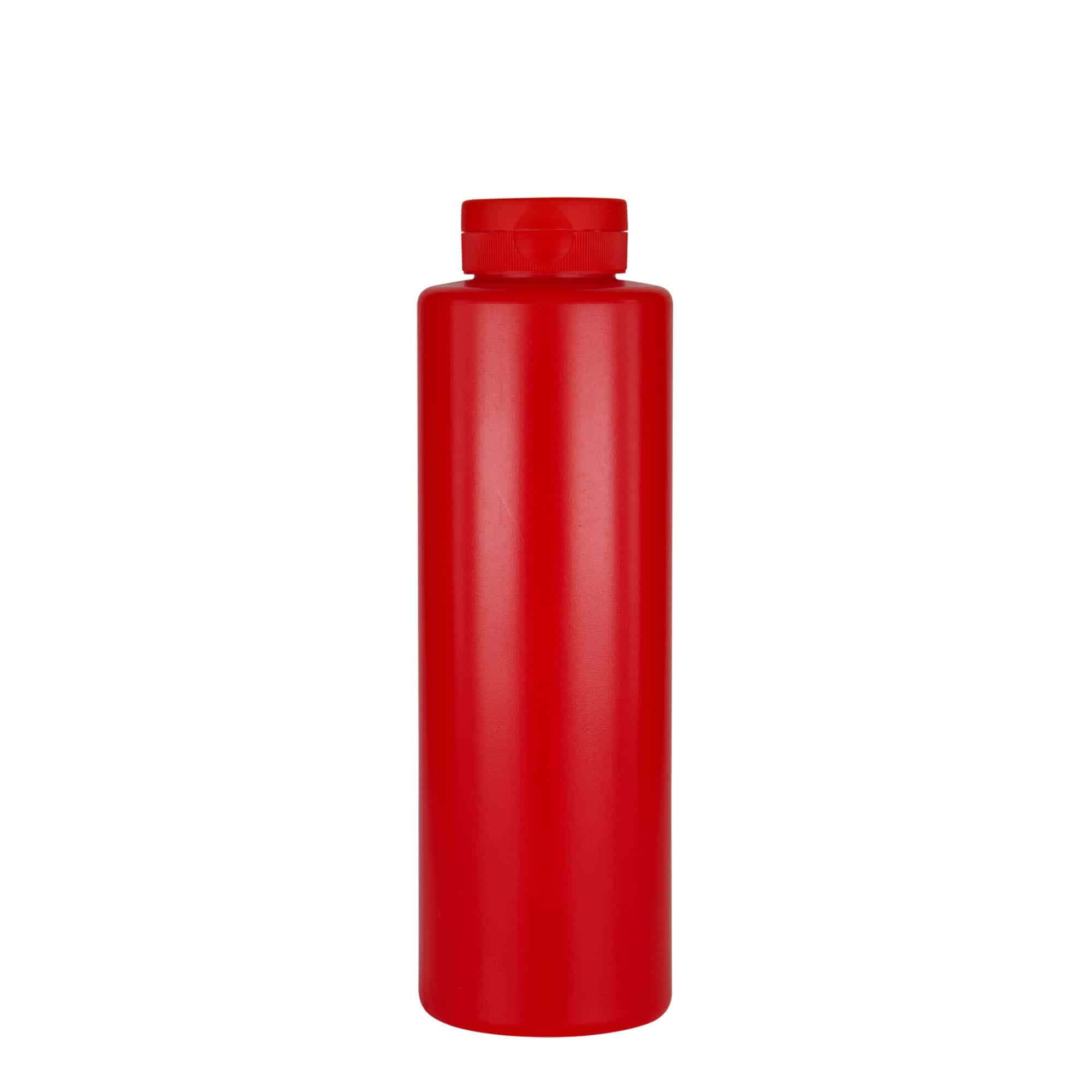 Flaša za umake 500 ml, LDPE plastika, crvena, otvor: GPI 38/400