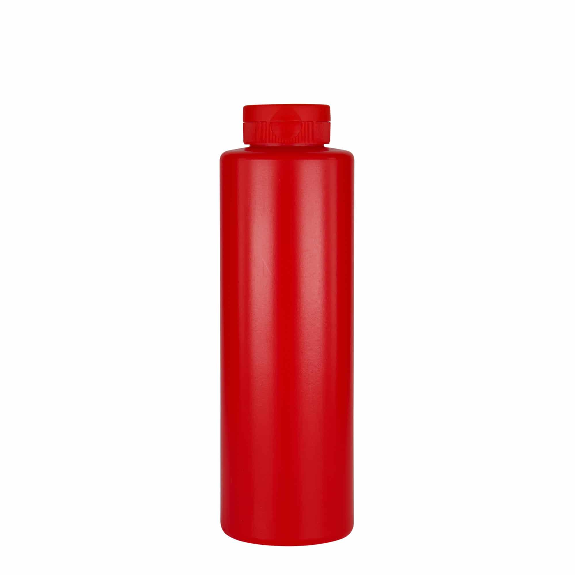 500 ml boca za sos, LDPE plastika, crvena, grlo: 38/400