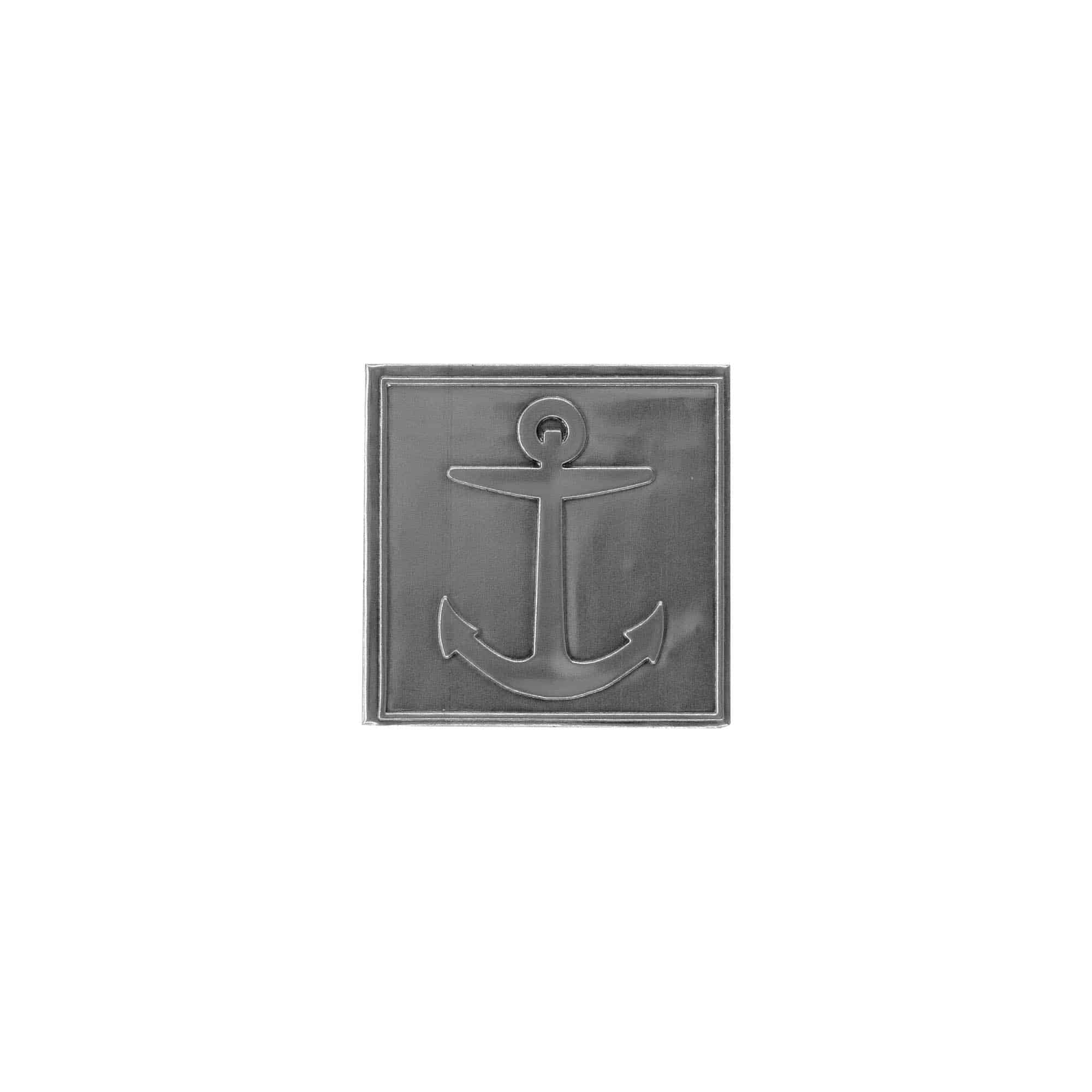 Limena etiketa 'Sidro', kvadratna, metal, srebrna Limena etiketa 'Sidro', kvadratna, metal, srebrna