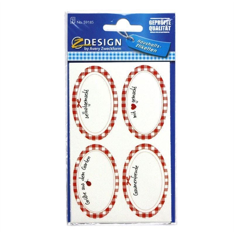 Zweckform etikete 'Domaće', ovalne, papir, višebojne