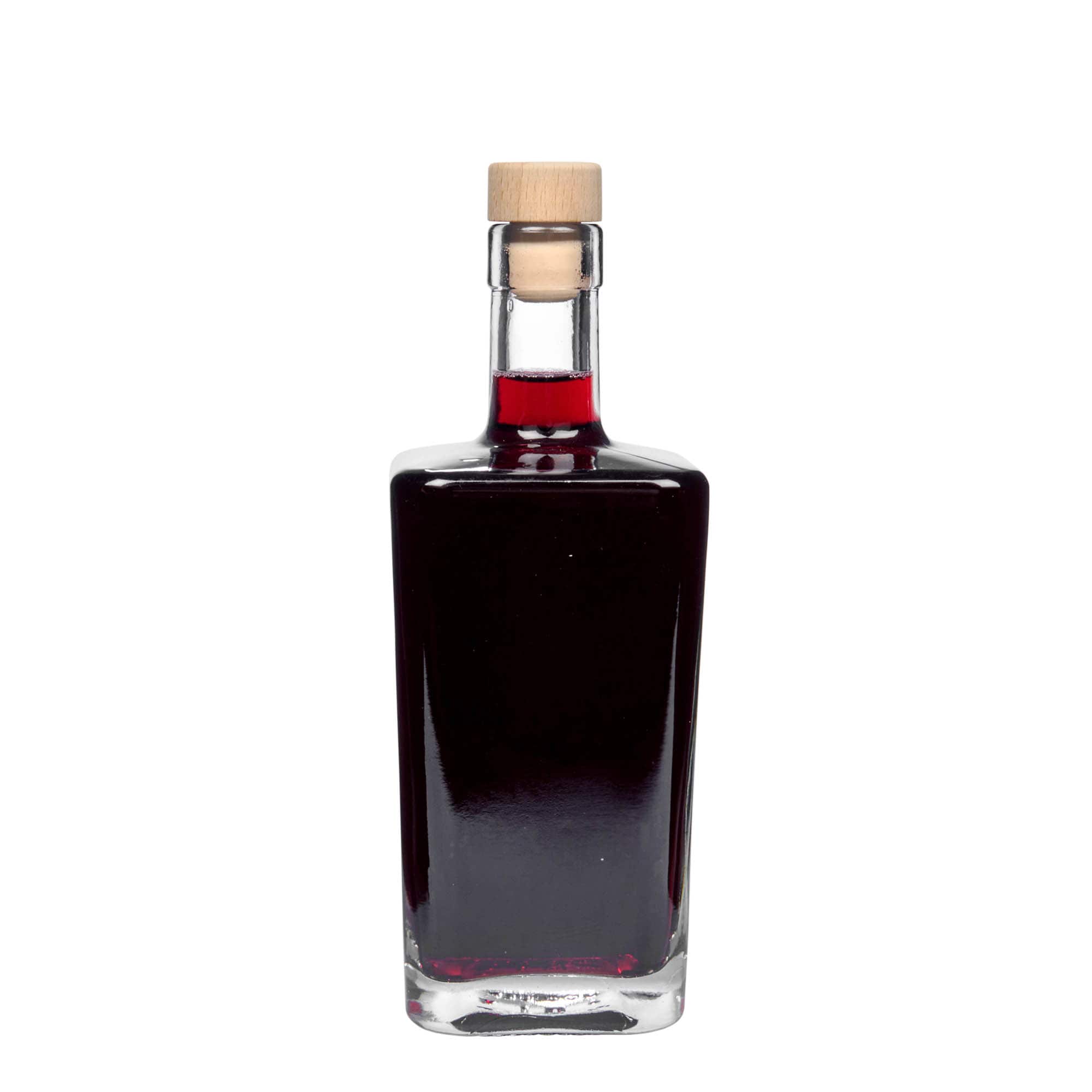 500 ml staklena boca 'Noel', kvadratna, grlo: čep