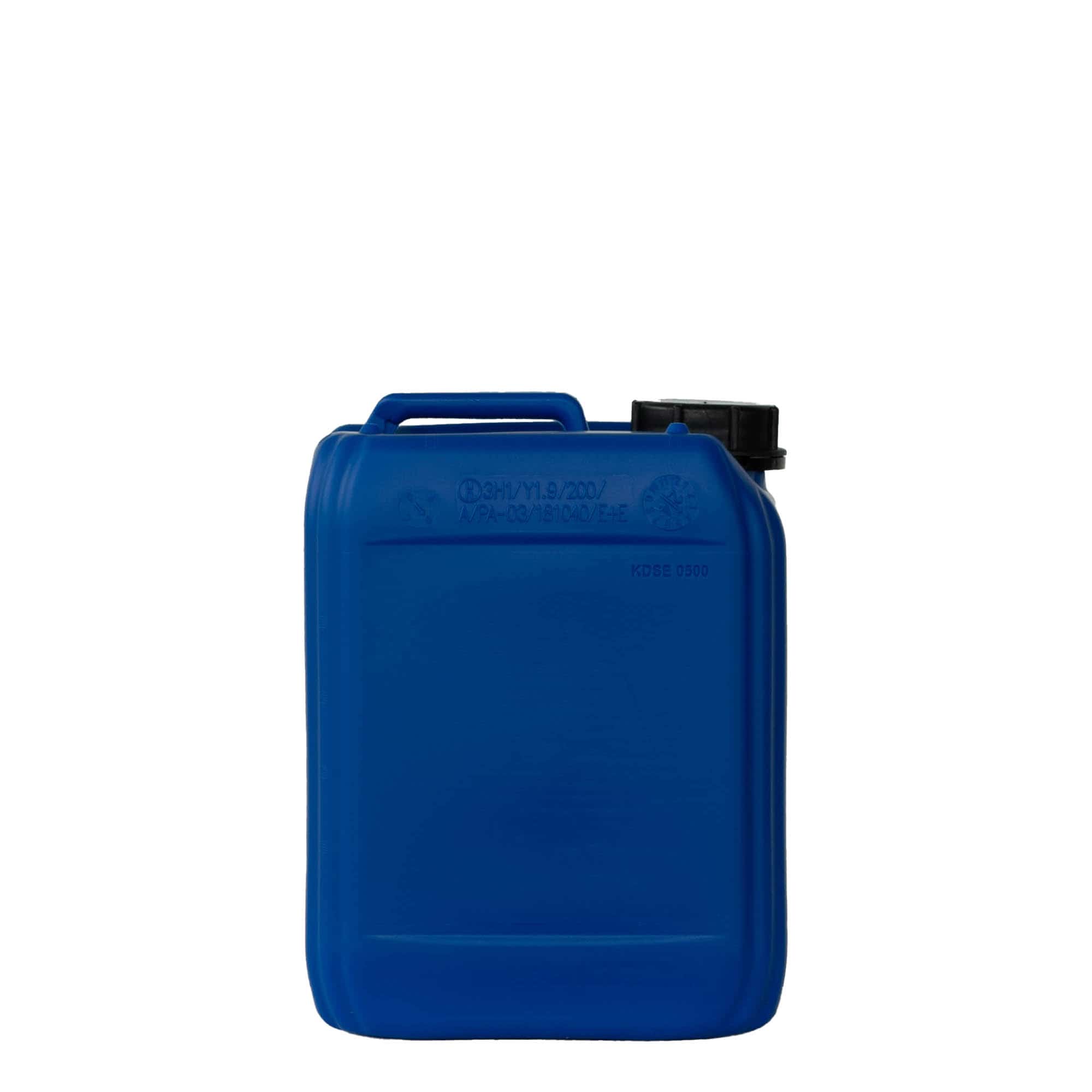 Kanister 5 l, kvadratni, HDPE plastika, plava, otvor: ND 55
