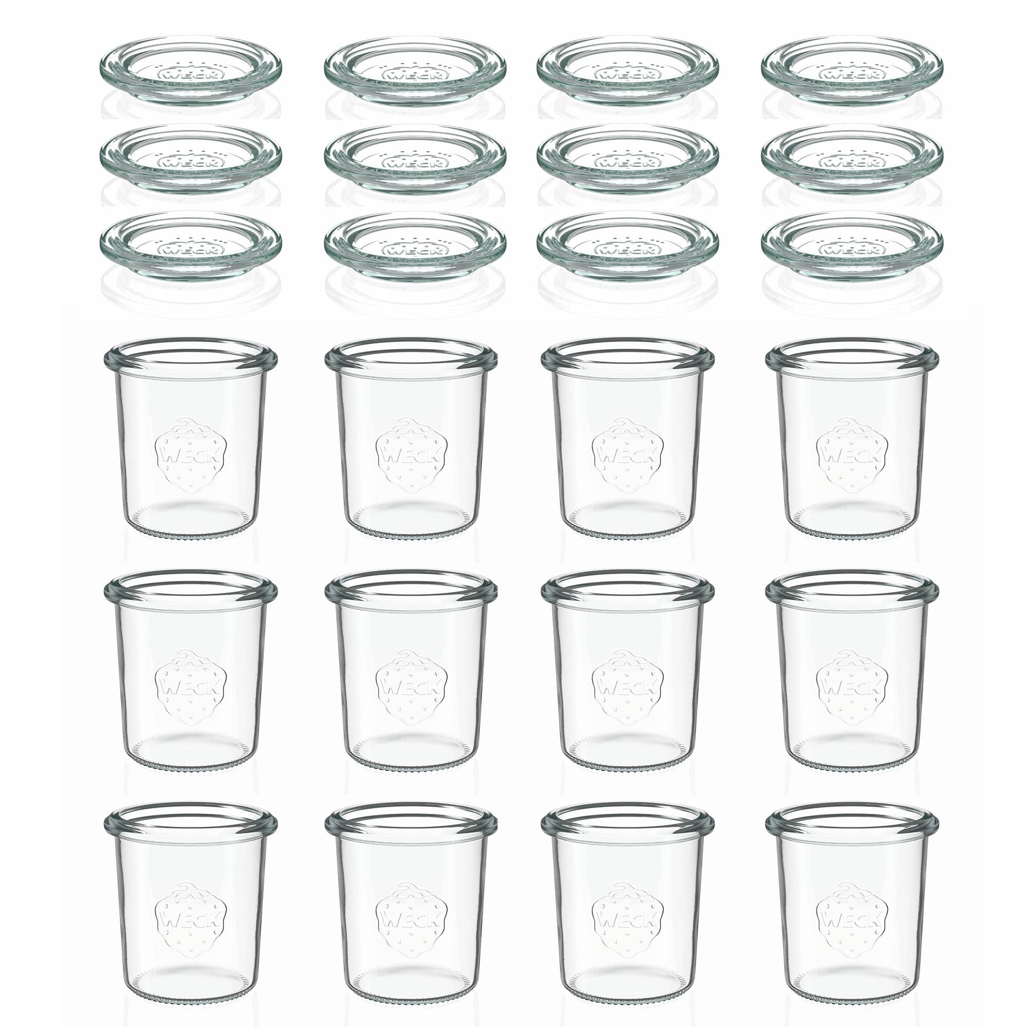 12x 160 ml WECK staklenka za preokretanje sa staklenim poklopcem RR 60