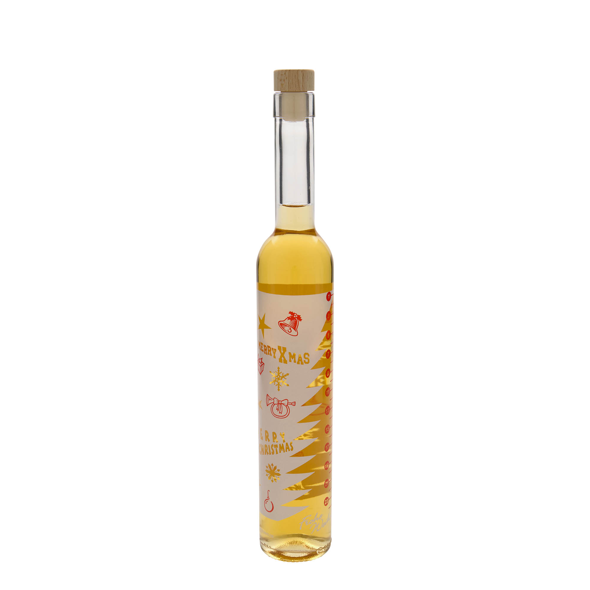 500 ml staklena boca Maximo s natpisom 'Adventski kalendar', grlo: pluta