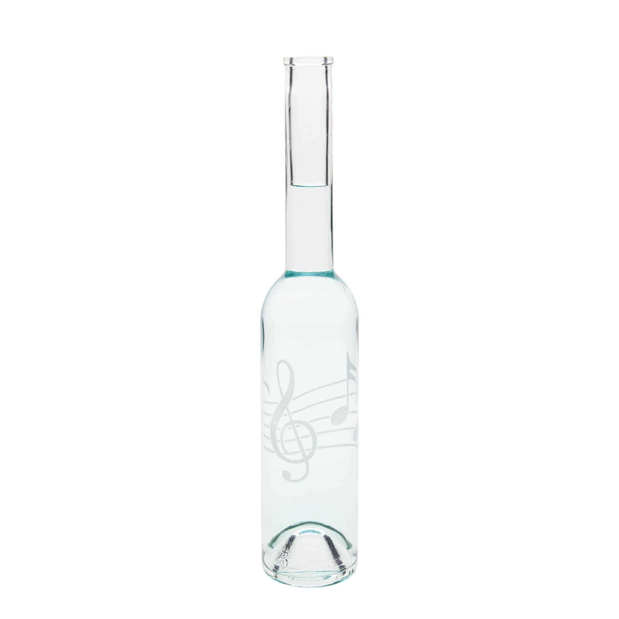 Staklena flaša 350 ml 'Opera', motiv: Note, otvor: Pluto