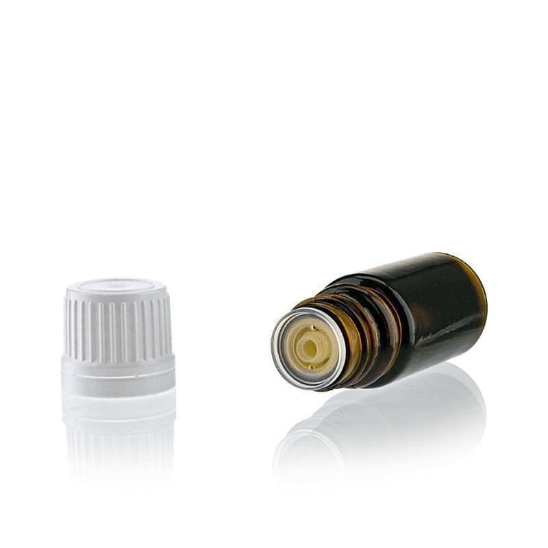 Medicinska flaša 5 ml, staklo, smeđa, otvor: DIN 18