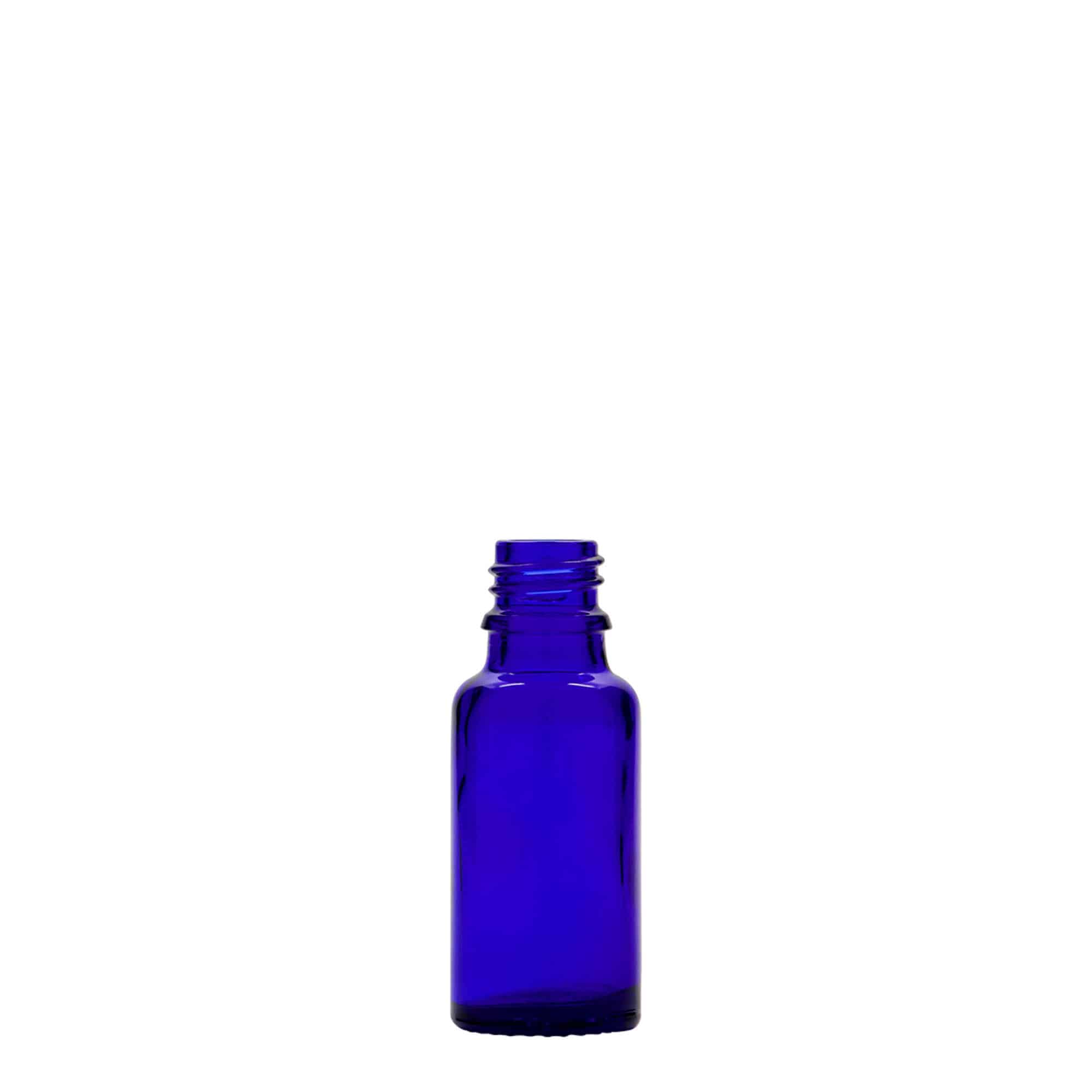 Medicinska flaša 20 ml, staklo, kraljevsko plava, otvor: DIN 18 Medicinska flaša 20 ml, staklo, kraljevsko plava, otvor: DIN 18