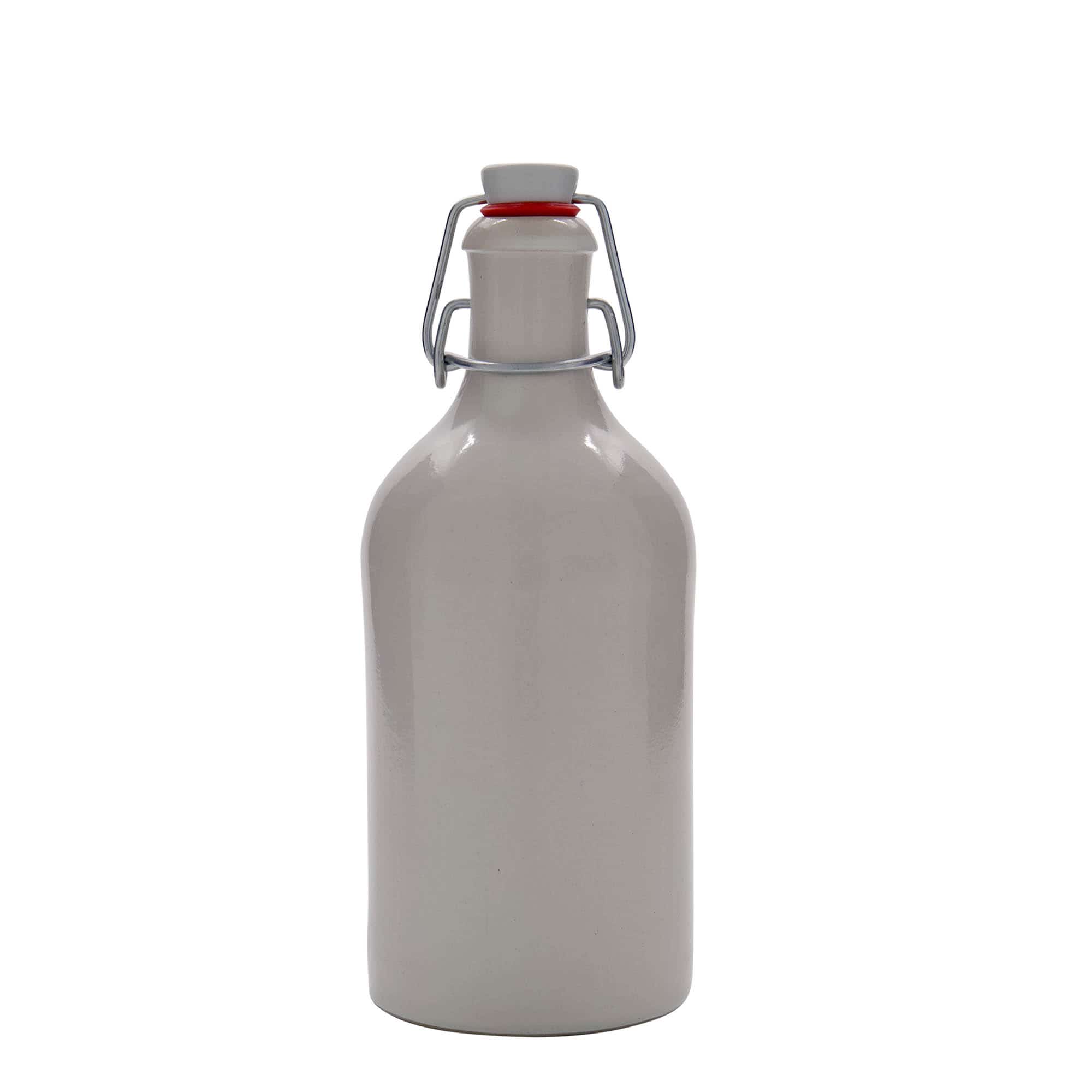 Glineni vrč 500 ml, keramika, bijela, otvor: Zatvarač sa žicom