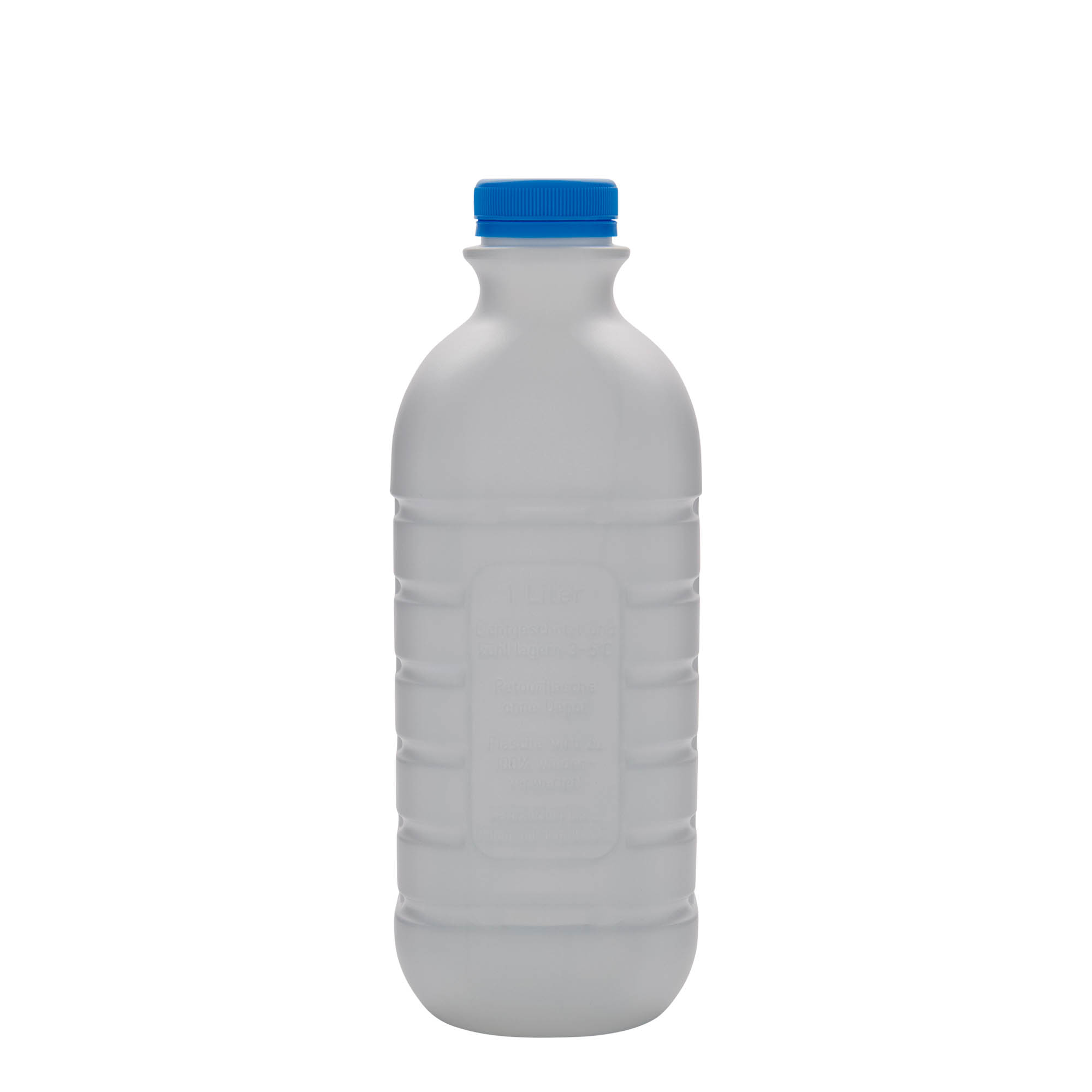 1.000 ml boca za mlijeko, pravokutna, HDPE plastika, bijela, grlo: PEHD40