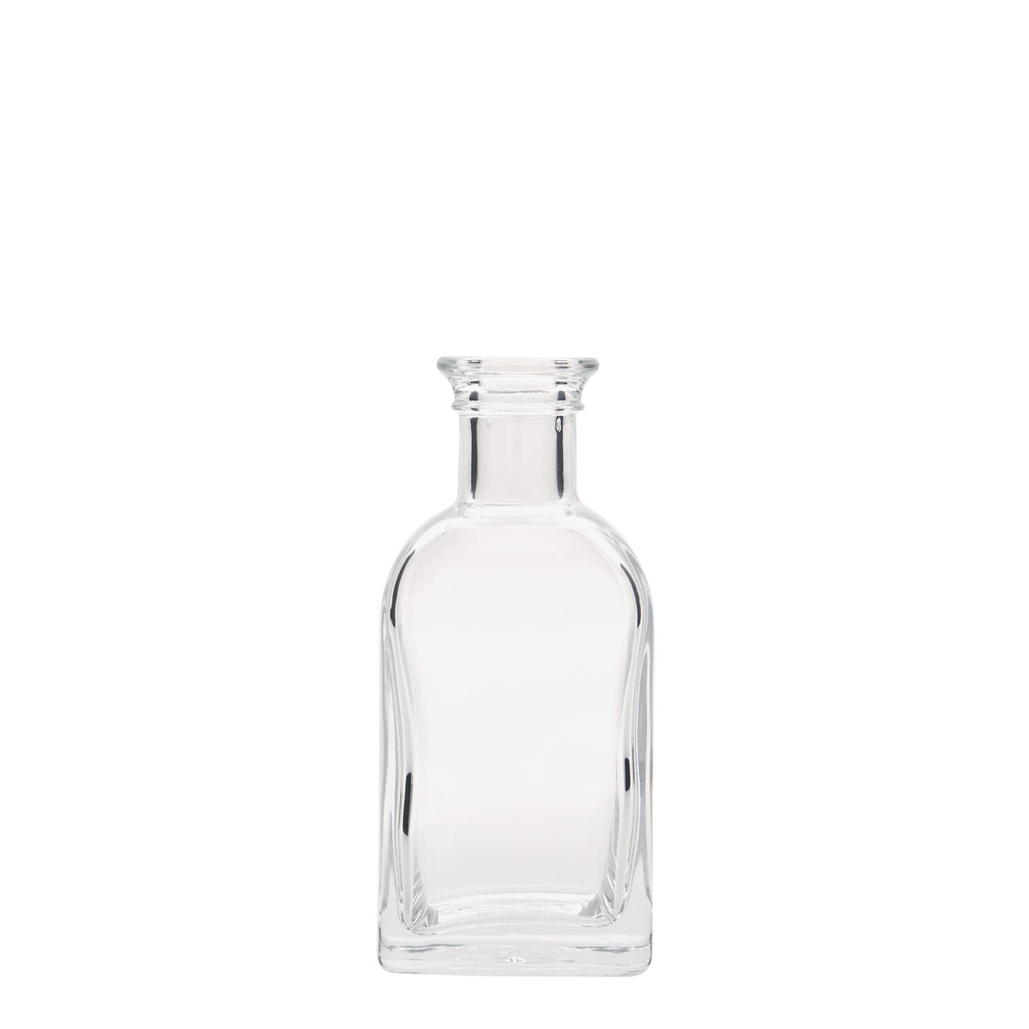 100 ml staklena boca Apotheker Carré, kvadratna, grlo: pluta