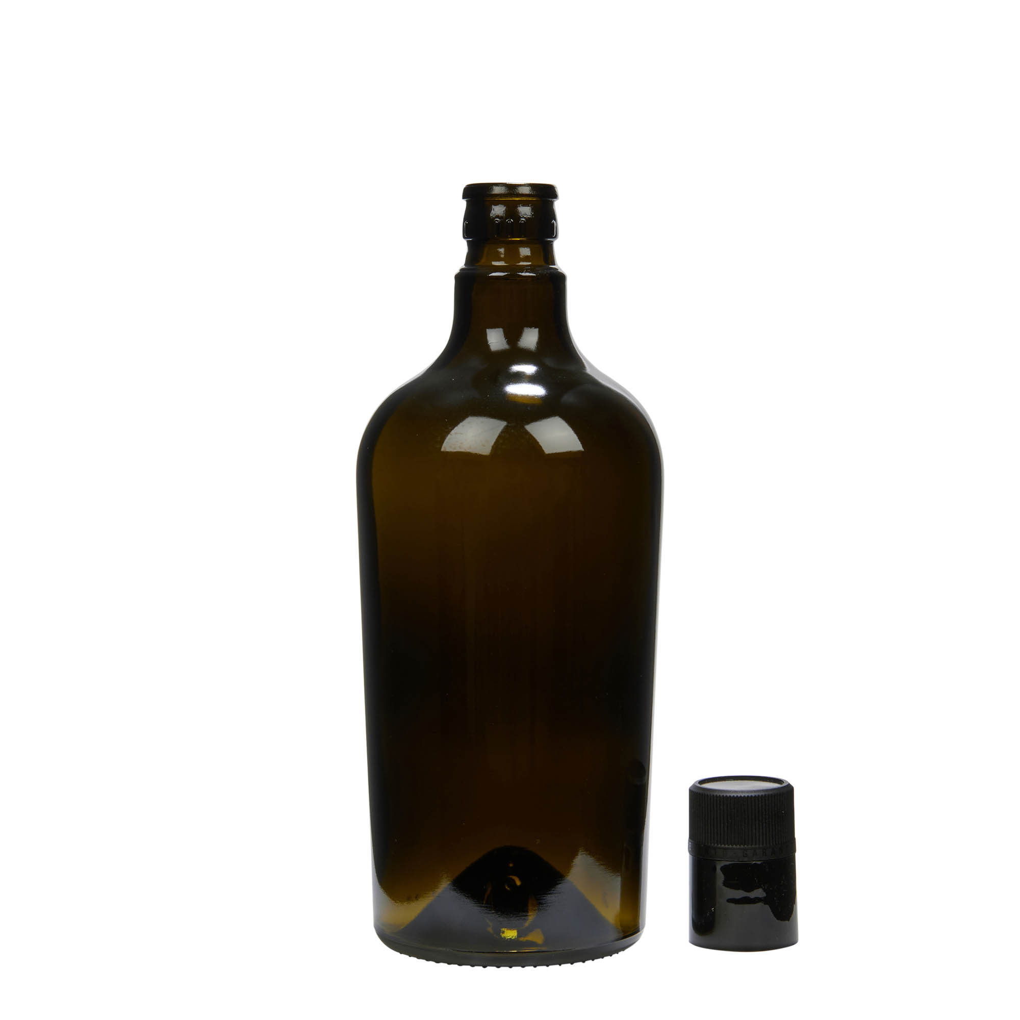 750 ml boca za sirće/ulje 'Oleum', staklo, antikno zeleno, grlo: DOP
