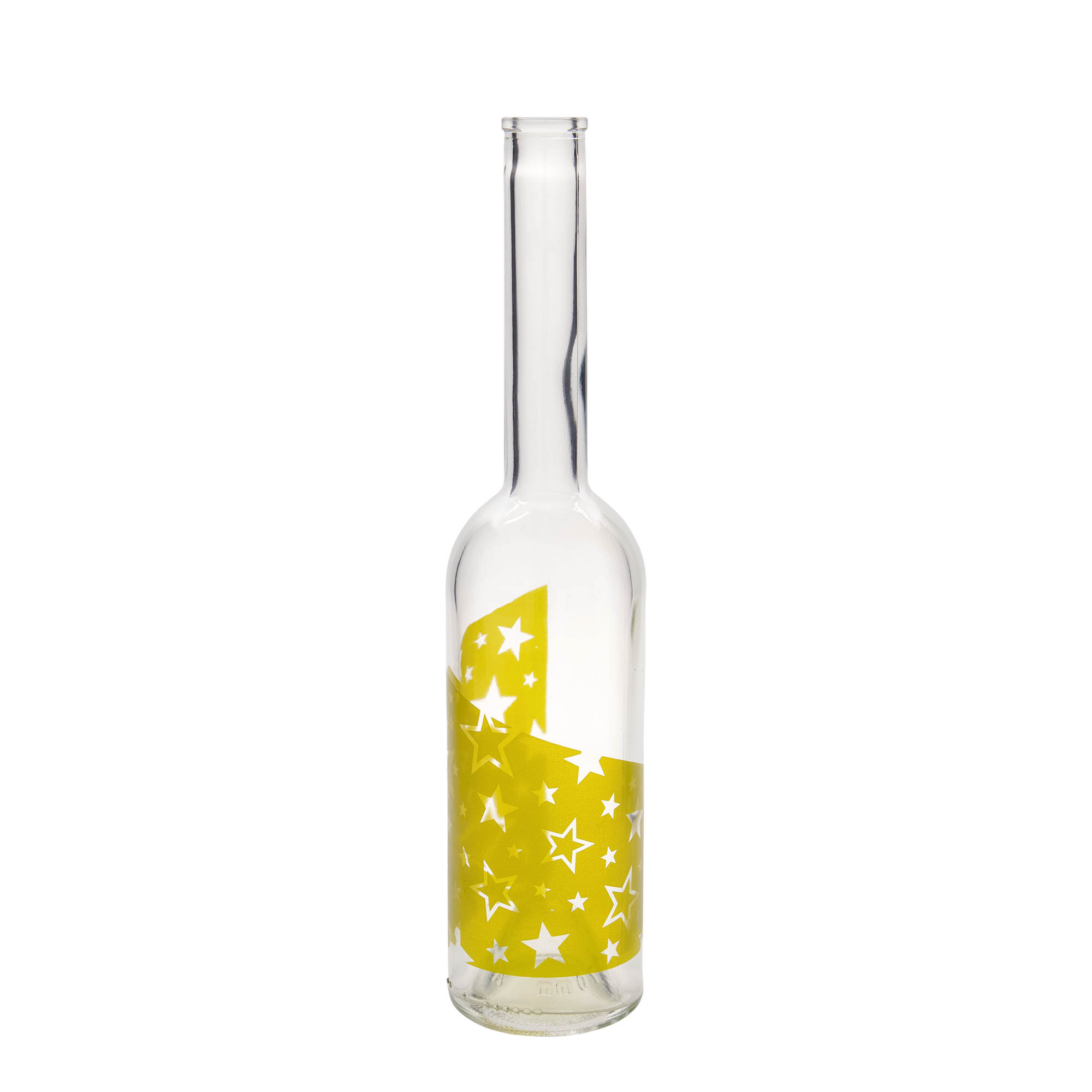 500 ml staklena boca 'Opera', motiv: zlatne zvijezde, grlo: pluta 500 ml staklena boca 'Opera', motiv: zlatne zvijezde, grlo: pluta