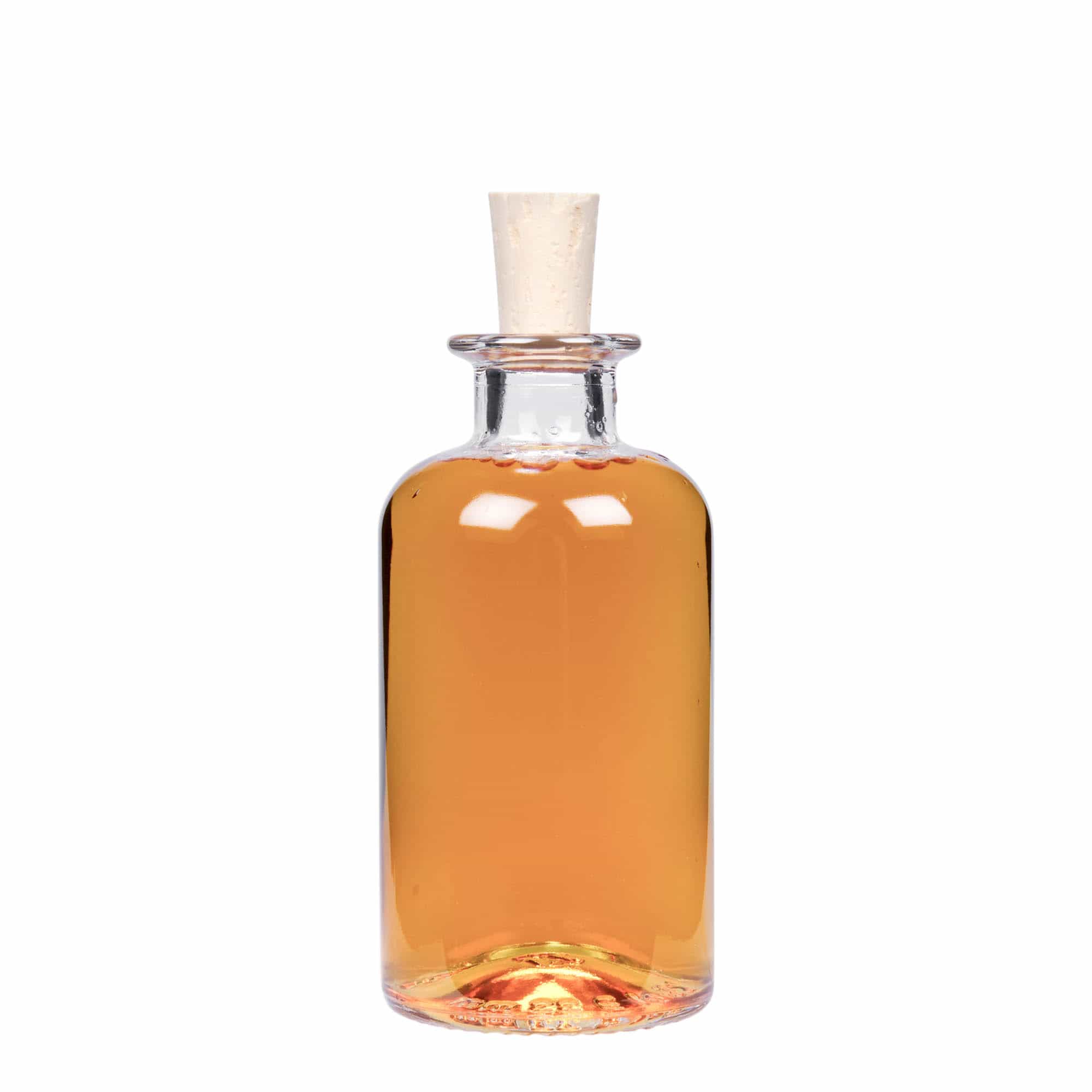Staklena apotekarska flaša 250 ml, otvor: Pluto