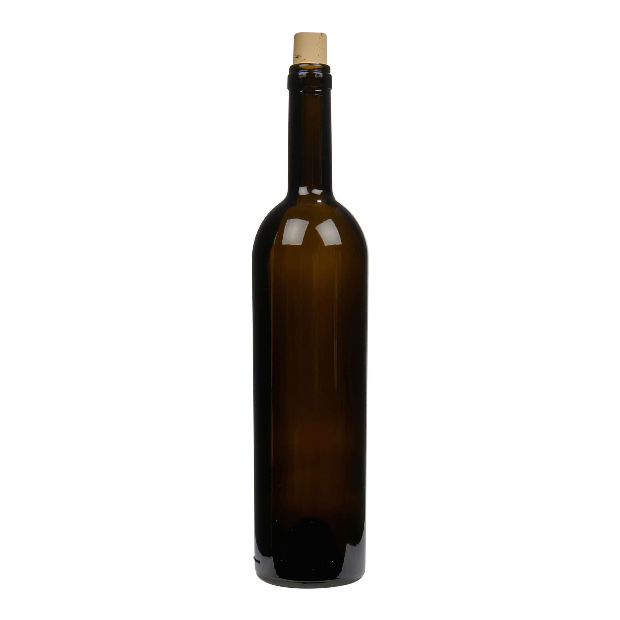 Flaša za vino 750 ml 'Liberty', antikno zelena, otvor: Pluto