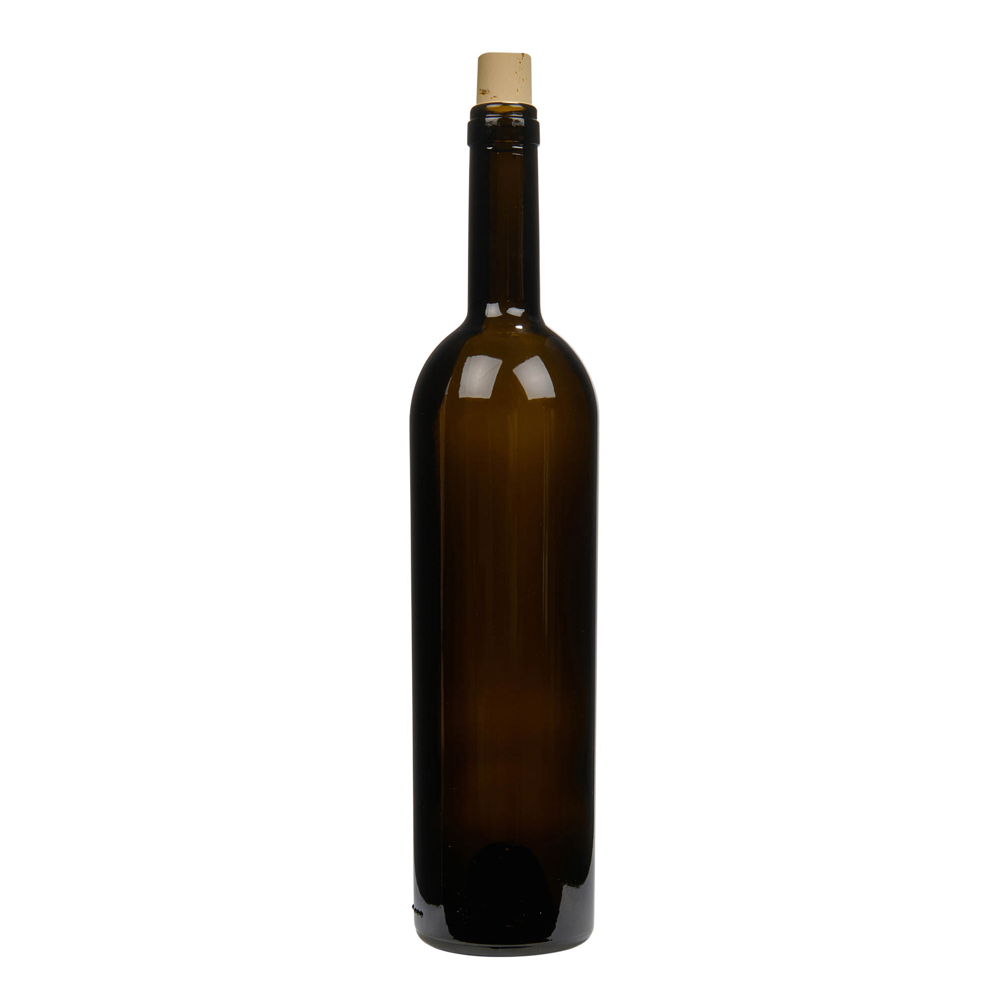 750 ml vinska boca 'Liberty', antikno zelena, grlo: pluta